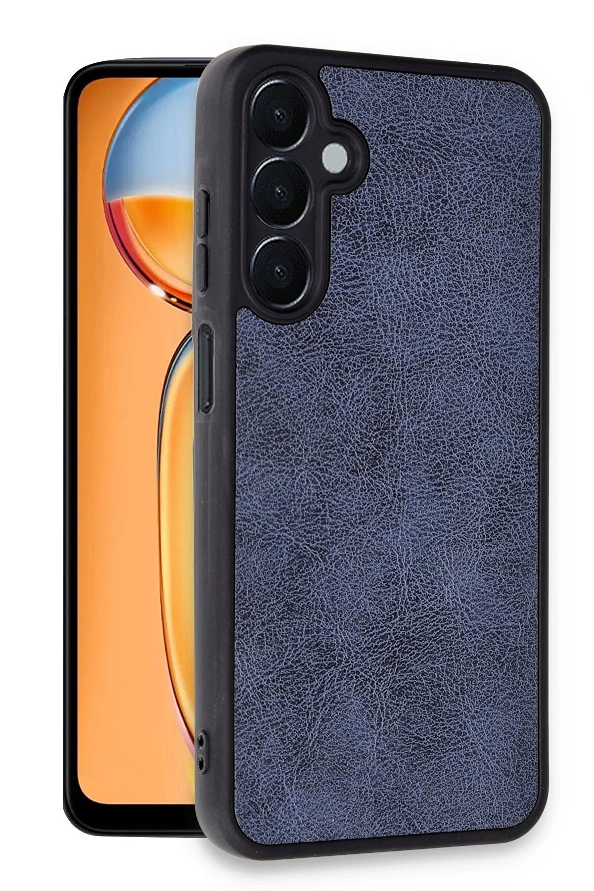 Samsung Galaxy A25 5G Kılıf Aras Deri̇ Kapak - Laci̇vert