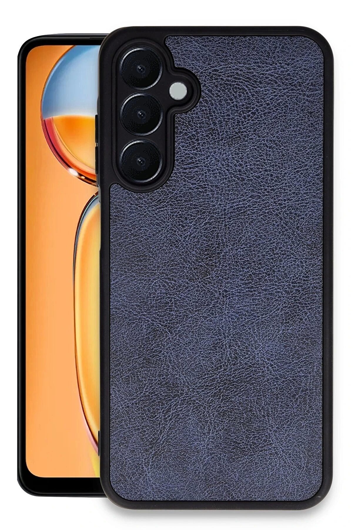 Toptan Bulurum Samsung Galaxy A25 5G Kılıf Aras Deri Kapak - Lacivert