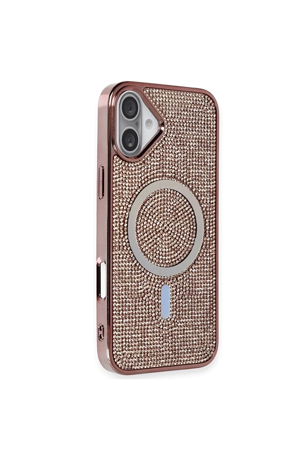 İphone 16 Kılıf Di̇amond Magsafe Kapak - Pembe