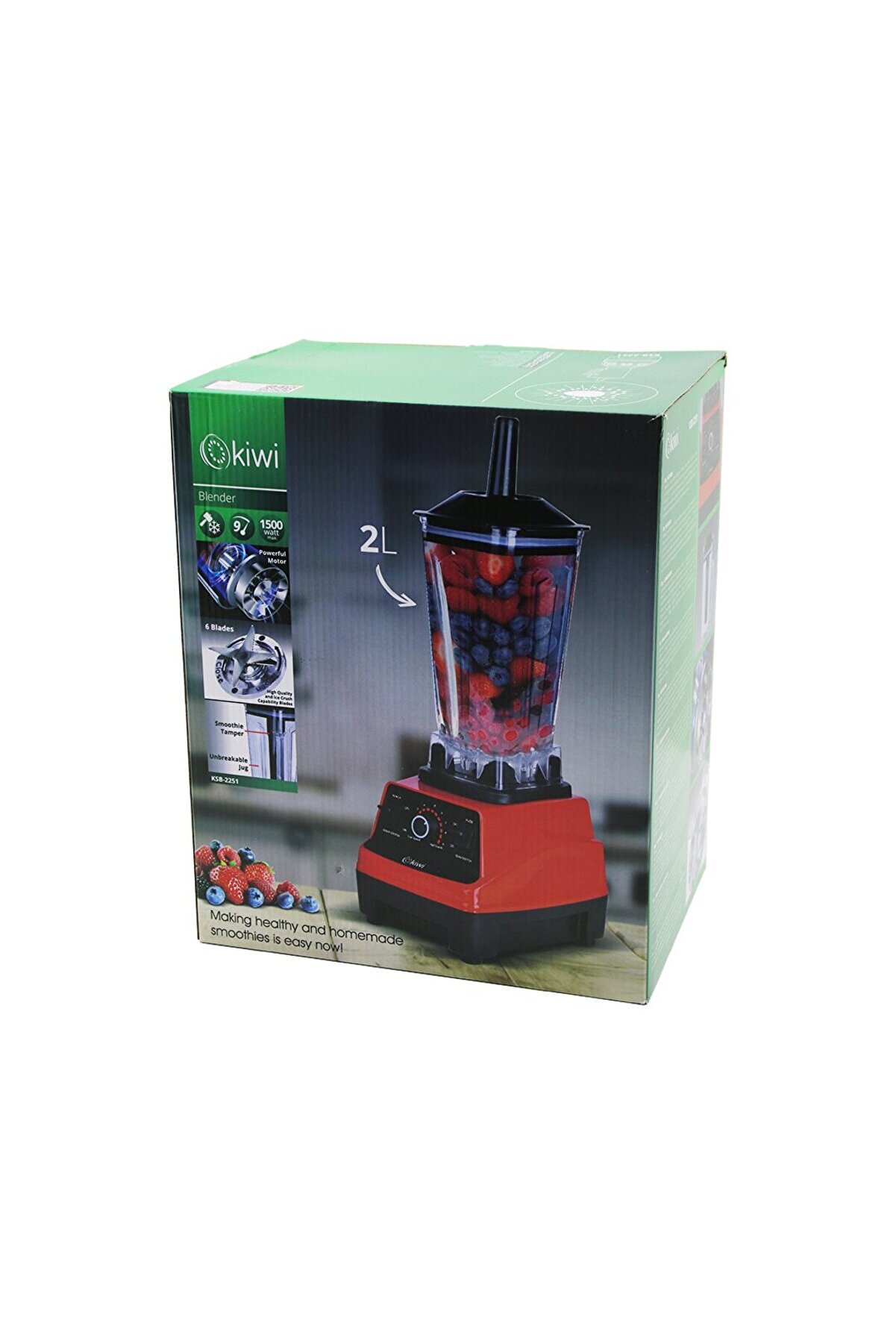Go İthalat Pro Standlı Blender Buz Kırıcı &Ccedil;ok Ama&ccedil;lı Blender Doğrayıcı 1500W6 Bı&ccedil;akhazne=2Lt 9 Kademe Hız