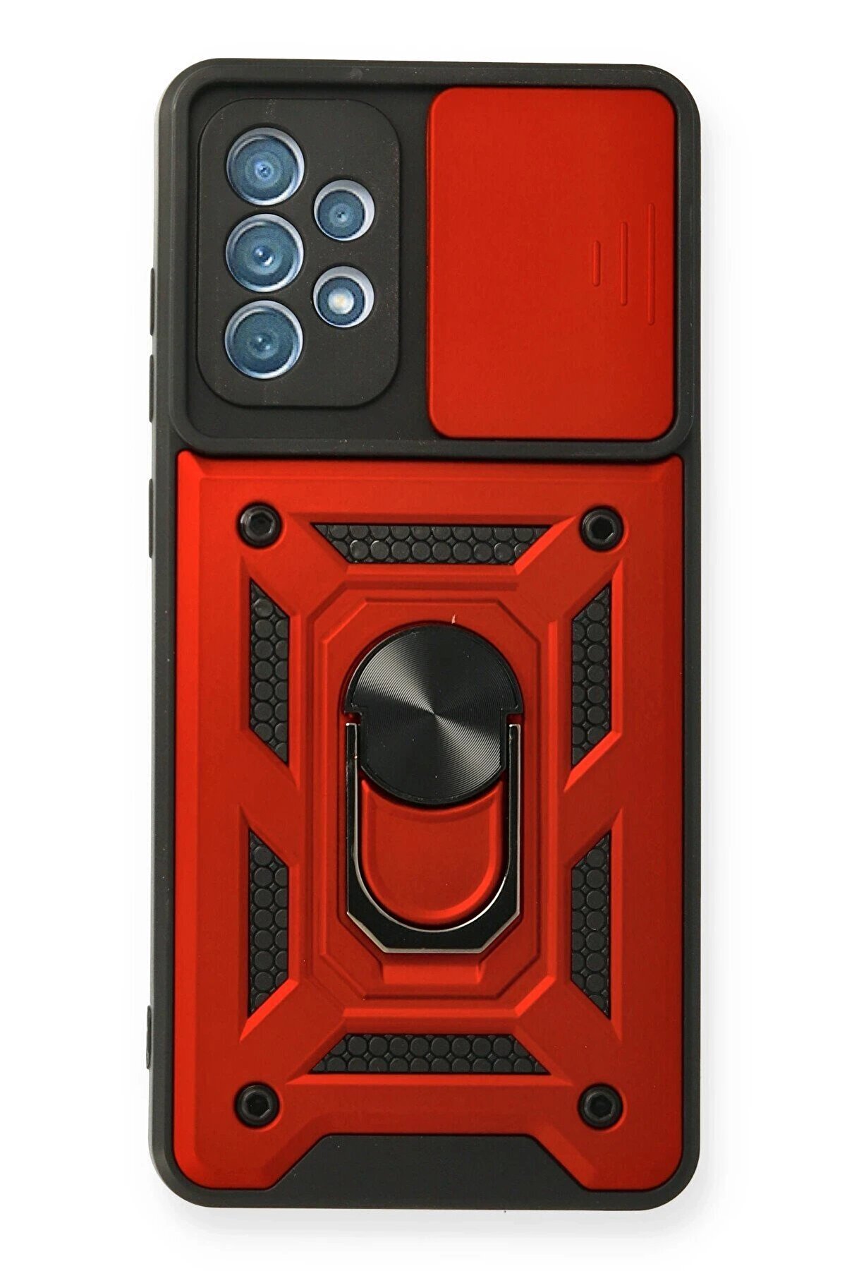 CepteToptan Samsung Galaxy A32 Kılıf Pars Lens Y&uuml;z&uuml;kl&uuml; Silikon - Kırmızı - DROPX3447-8052