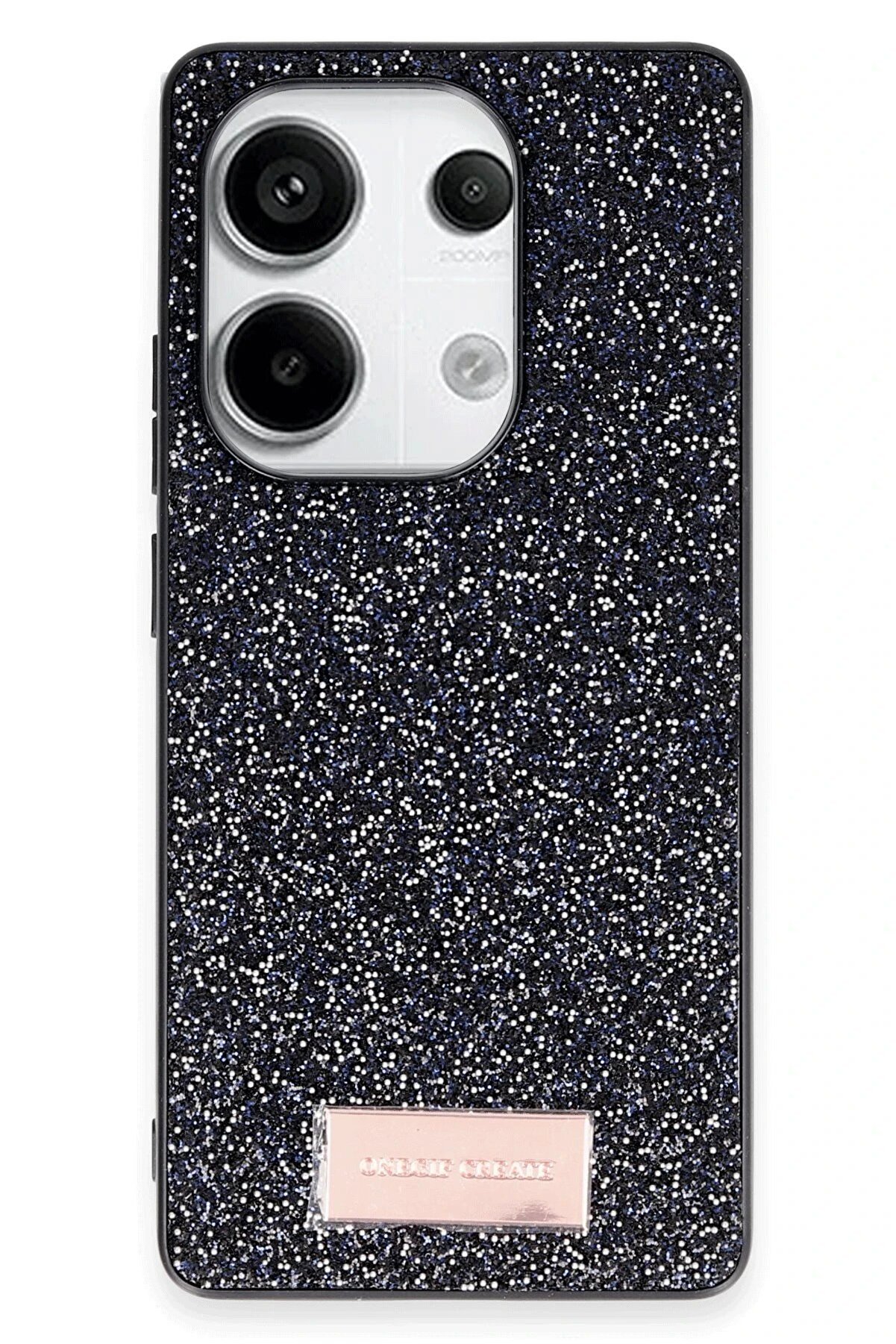 CepteToptan Xiaomi Redmi Note 13 Pro 4G Bright Simli Kapak - Siyah - DROPX6917-1491