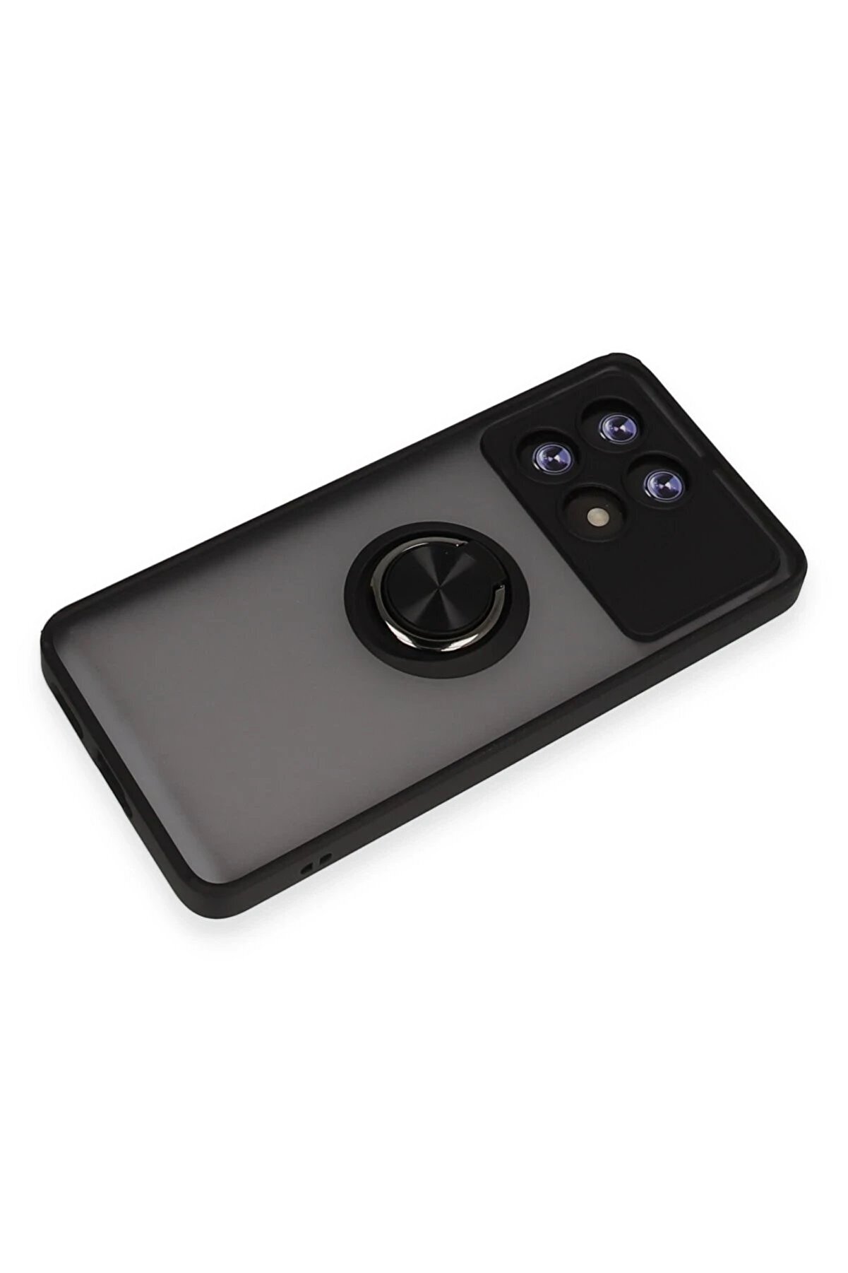 Xi̇aomi̇ Poco X6 Pro Kılıf Montreal Yüzüklü Si̇li̇kon Kapak - Si̇yah - Dropx3555-5622