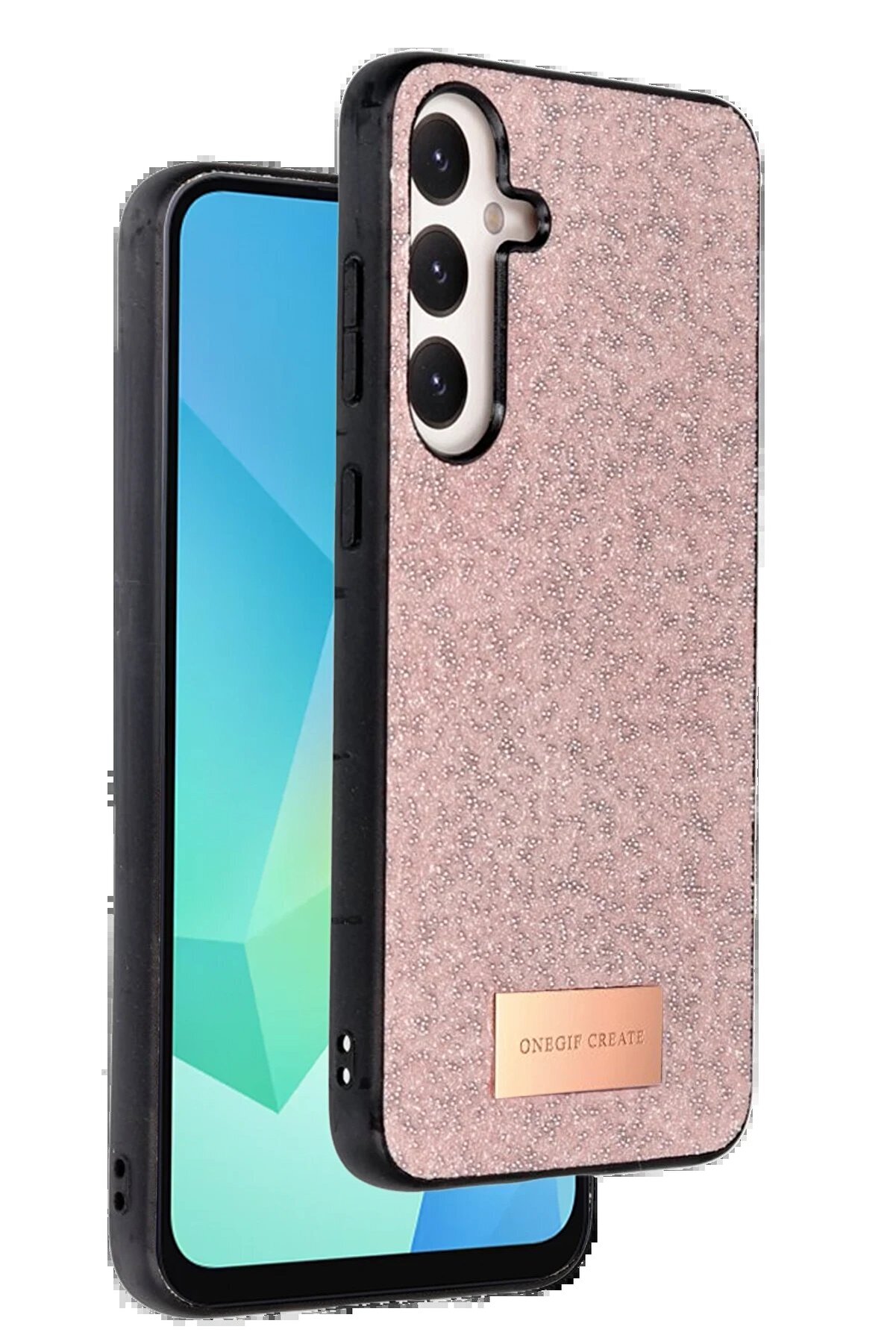 CepteToptan Samsung Galaxy A26 Bright Simli Kapak - Pembe - DROPX3718-3959