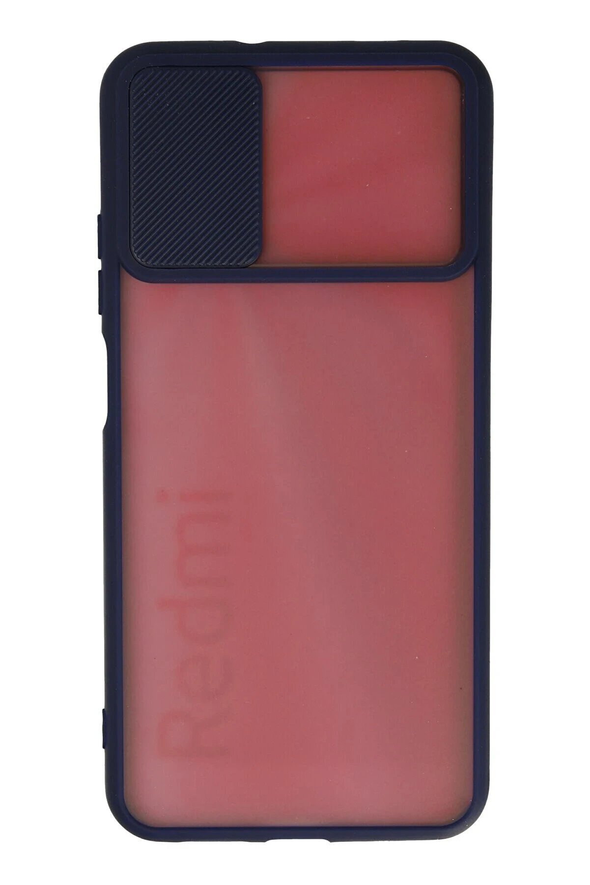 Xi̇aomi̇ Redmi̇ 9T Kılıf Palm Buzlu Kamera Sürgülü Si̇li̇kon - Laci̇vert - Dropx7130-1082