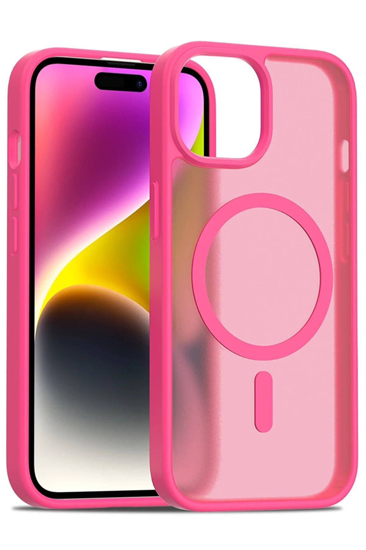 CepteToptan iPhone 15 Jota Magsafe Kapak - Rose - DROPX2060-9241