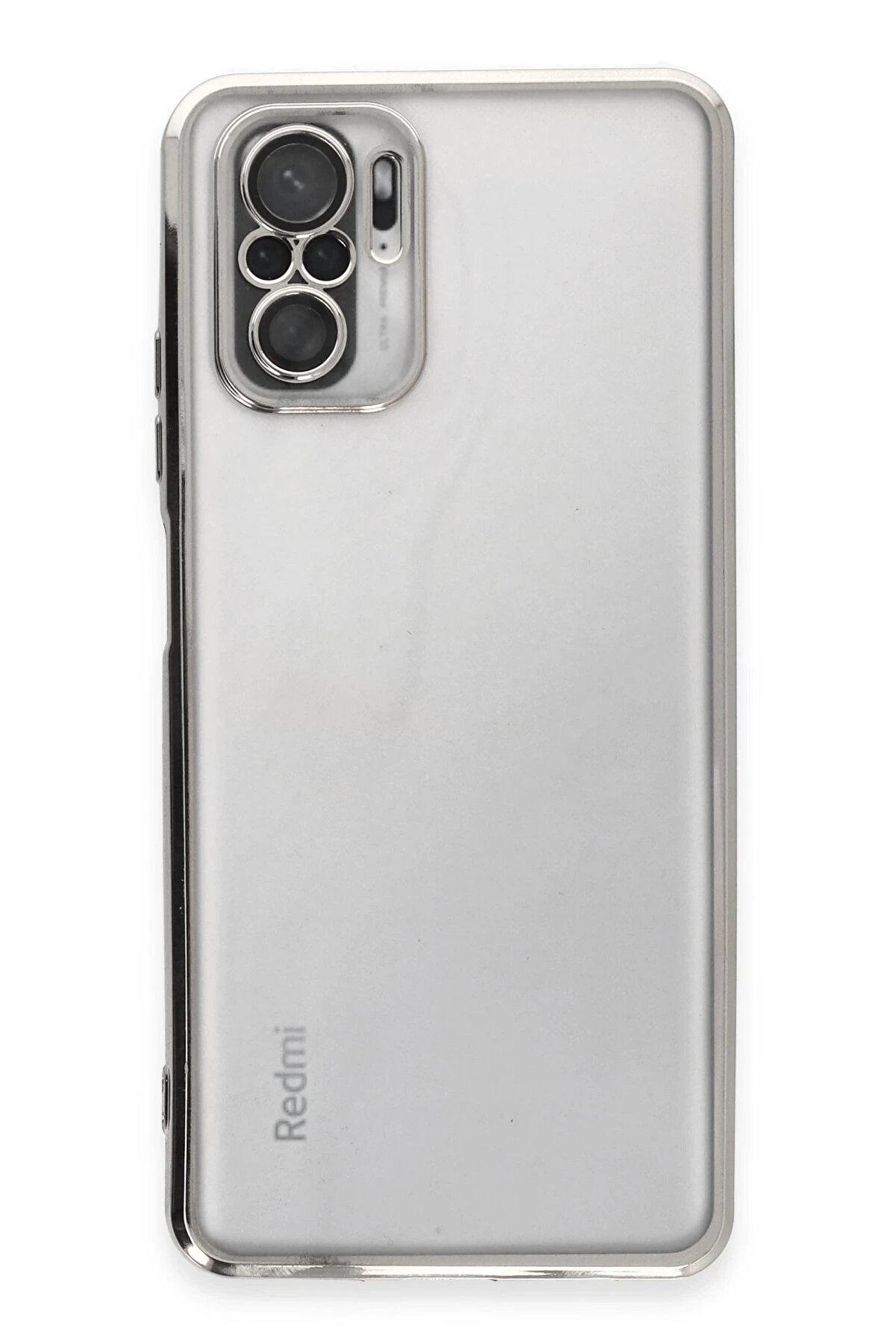 Xi̇aomi̇ Redmi̇ Note 10 Kılıf Lensli̇ Si̇li̇kon - G&uuml;m&uuml;ş - Dropx6913-1459