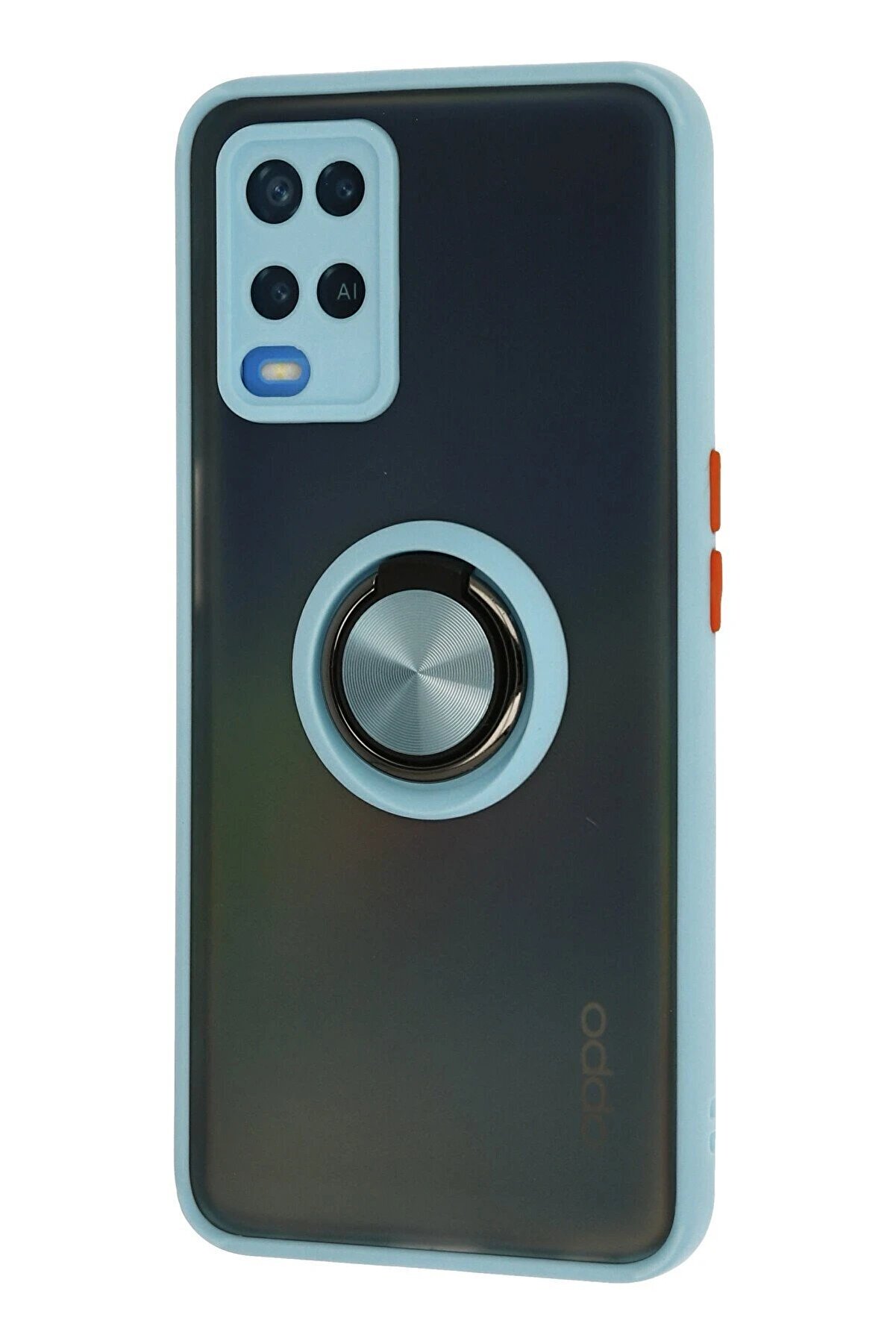 Oppo A54 4G Kılıf Montreal Yüzüklü Si̇li̇kon Kapak - Buz Mavi̇ - Dropx8873-6234