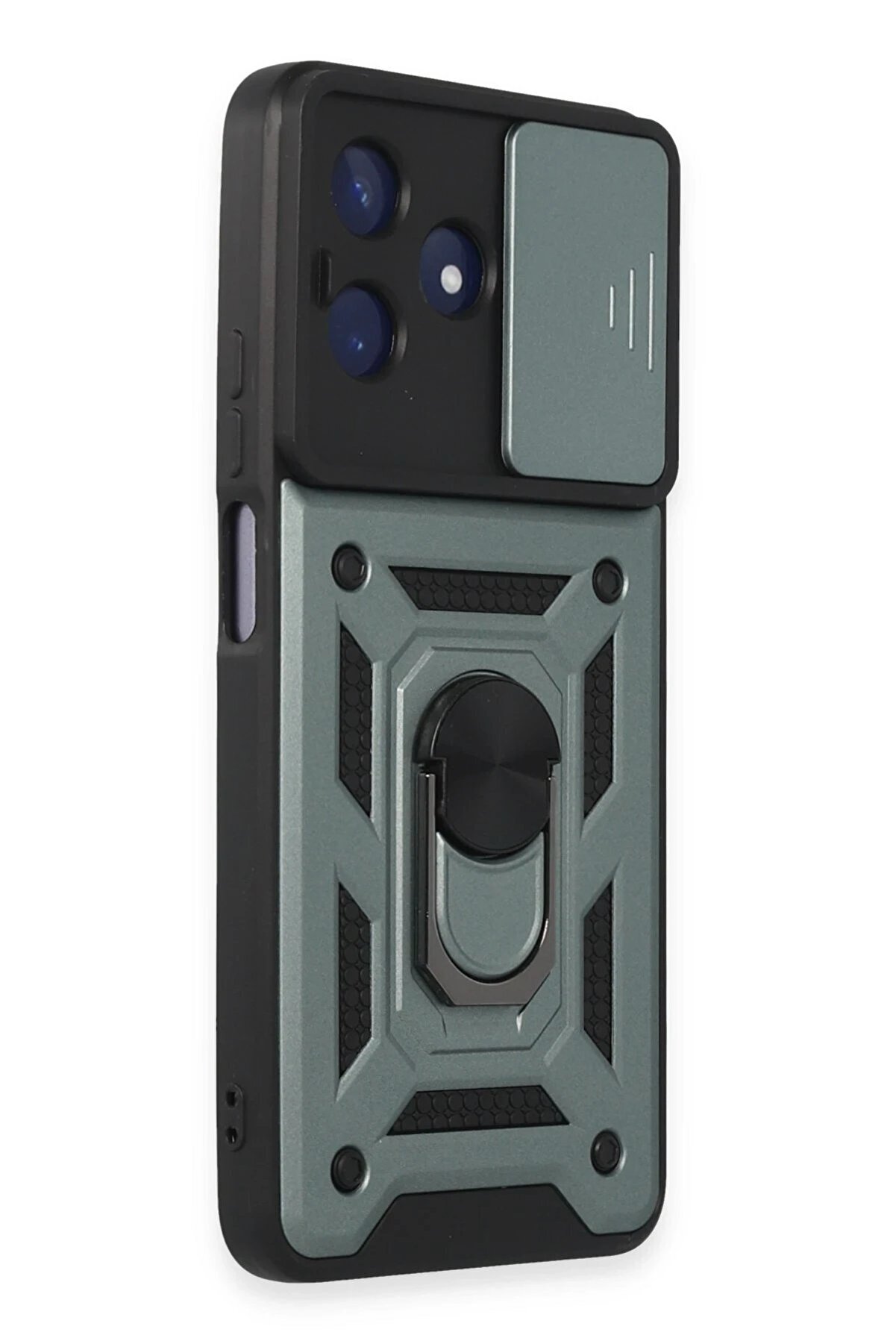 Realme C53 Kılıf Pars Lens Yüzüklü Si̇li̇kon - Yeşi̇l - Dropx4525-5087