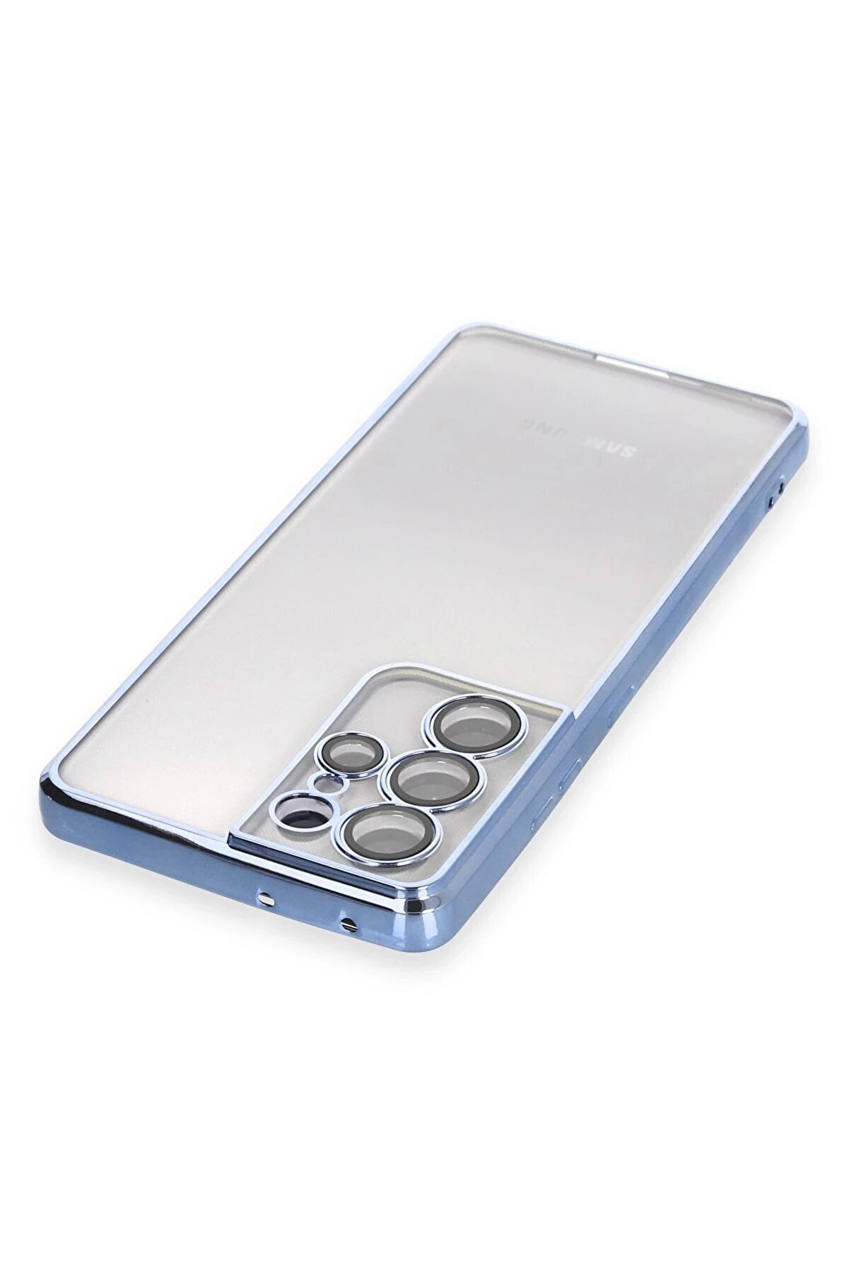 Samsung Galaxy S21 Ultra Kılıf Lensli̇ Si̇li̇kon - Açık Mavi̇ - Dropx5017-1002