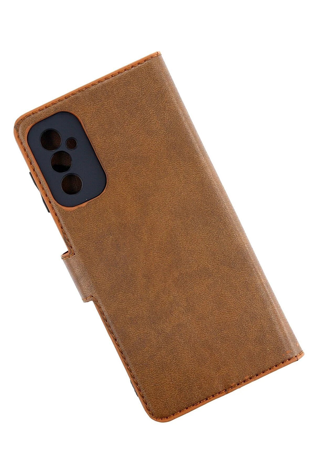 Samsung Galaxy M52 5G Kılıf Trend S Plus Kapaklı Kılıf - Taba - Dropx2232-8672