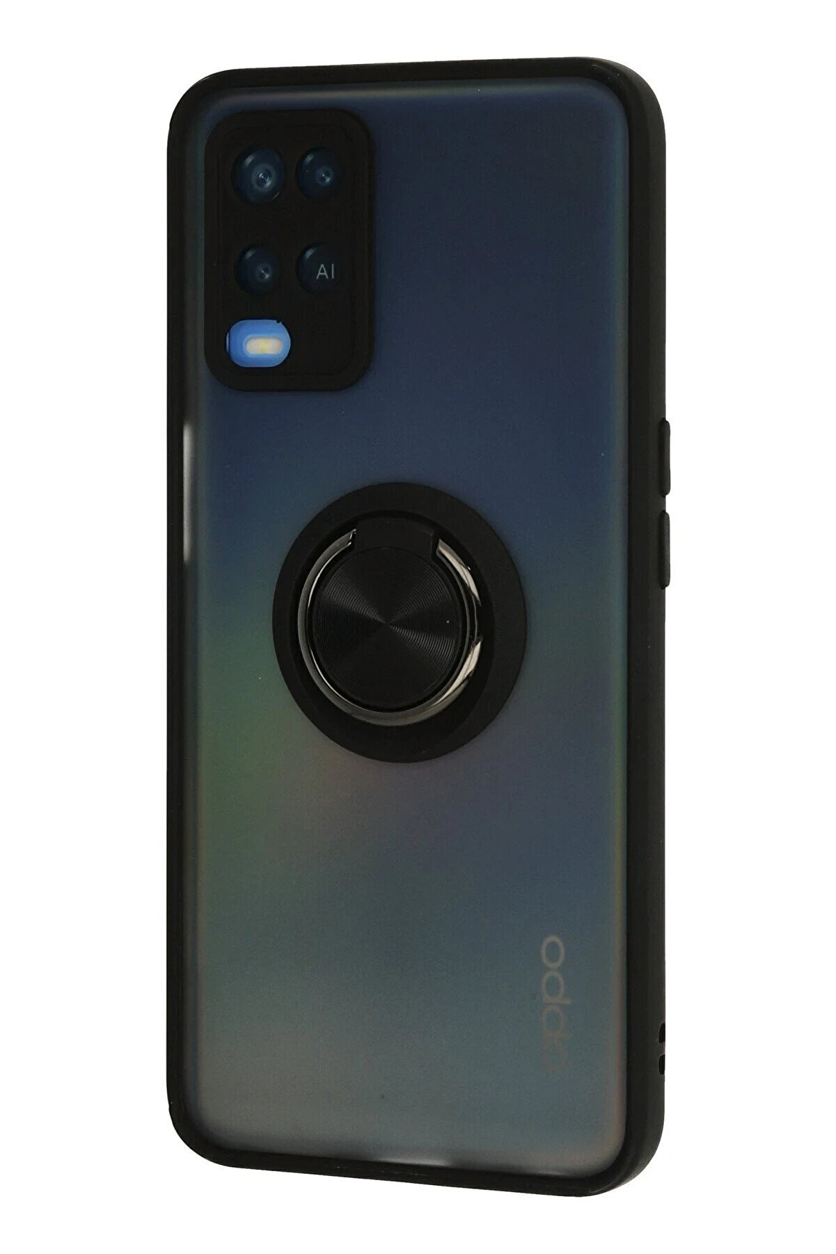 Oppo A54 4G Kılıf Montreal Yüzüklü Si̇li̇kon Kapak - Si̇yah - Dropx6248-1555