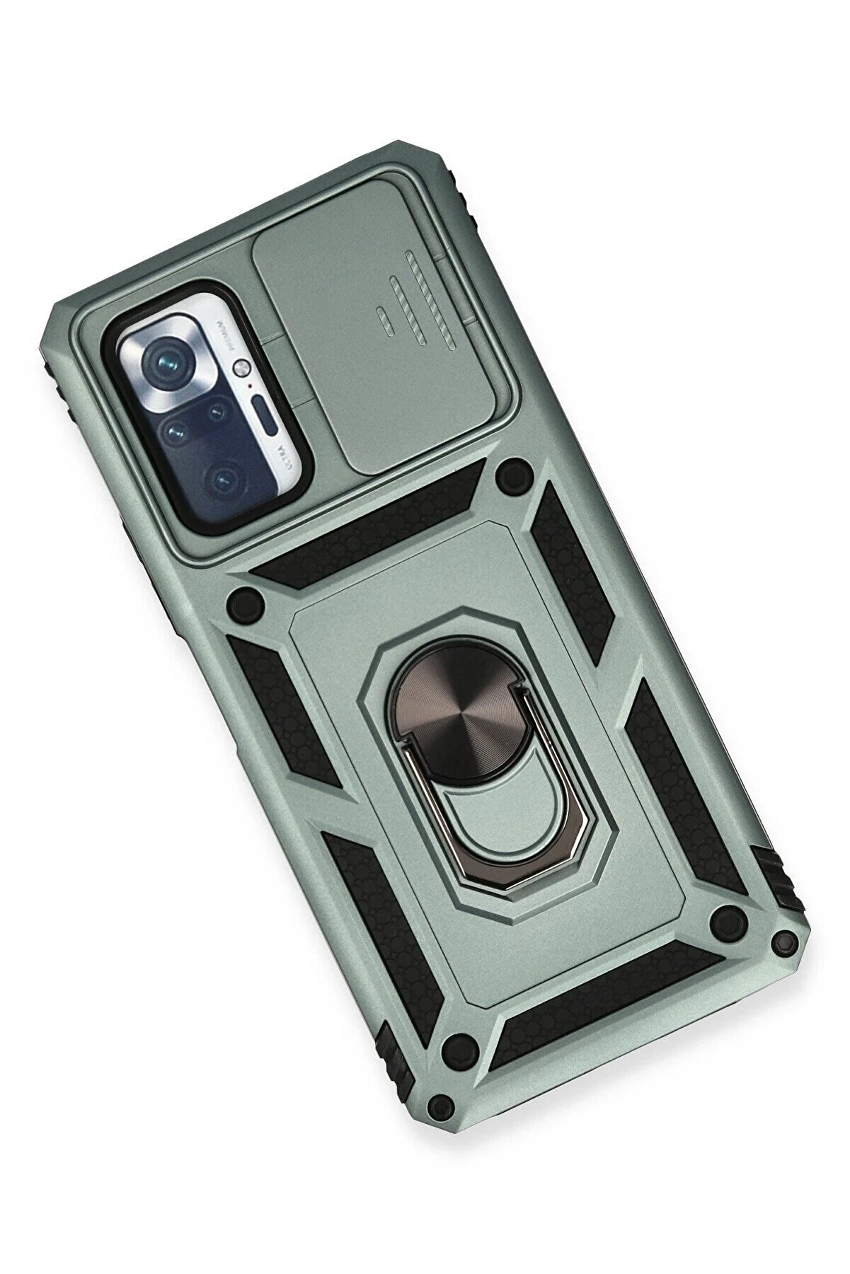 Xi̇aomi̇ Redmi̇ Note 10 Pro Kılıf Pars Lens Yüzüklü Si̇li̇kon - Yeşi̇l - Dropx6609-4931