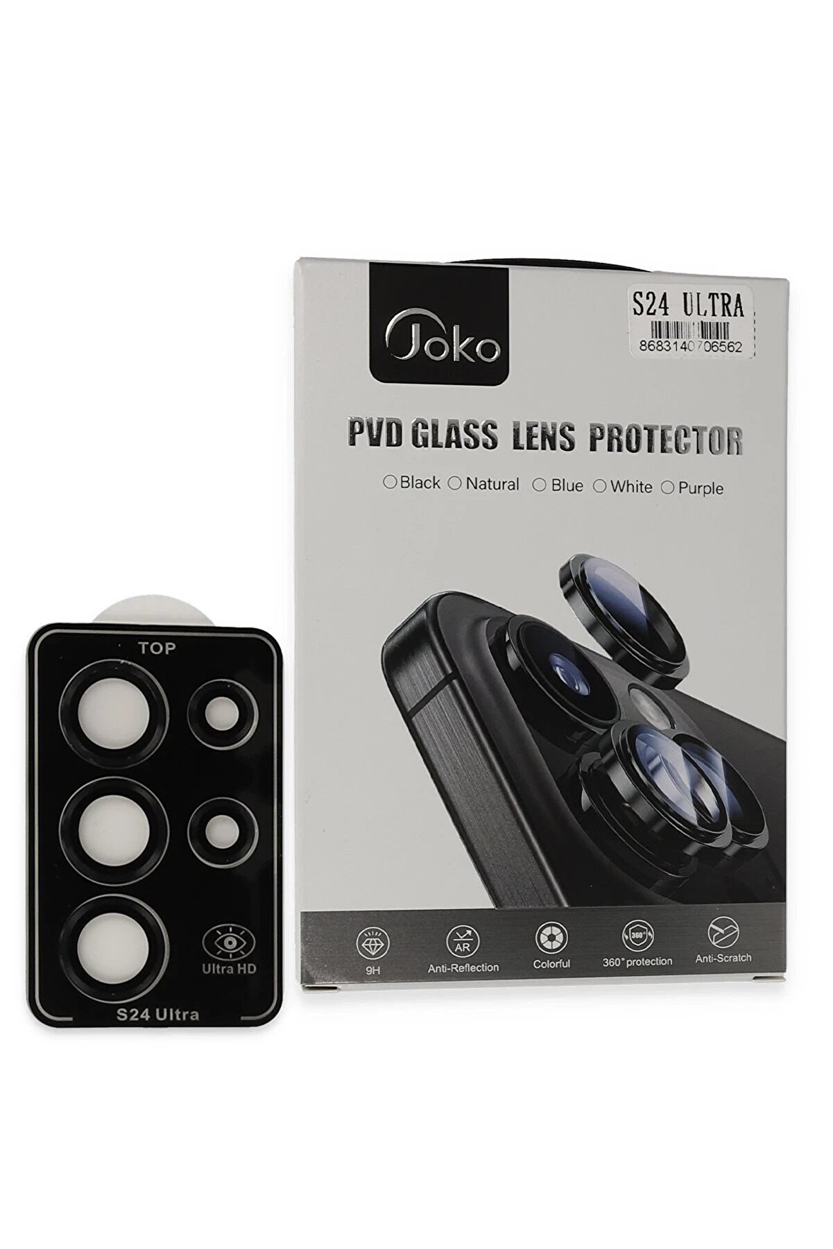 CepteToptan Samsung Galaxy S24 Ultra PVD Metal Kamera Lens - Siyah - DROPX1064-7340