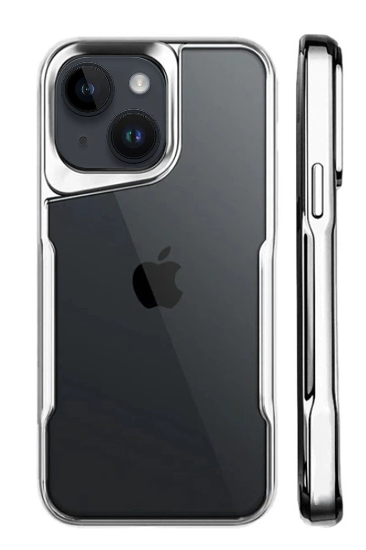İphone 15 Kılıf Boyi̇ Si̇li̇kon Kapak - Gümüş