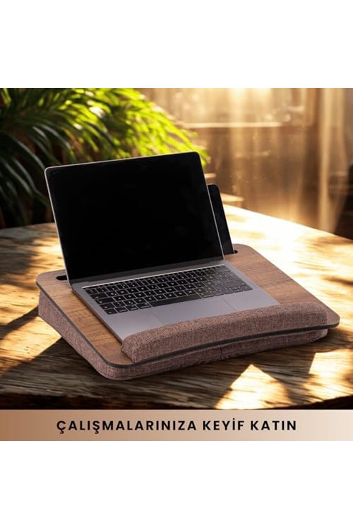 Vegashop Wood-Ls013 Mi̇nderli̇ Laptop Sehpası (Cevi̇z) 1032927