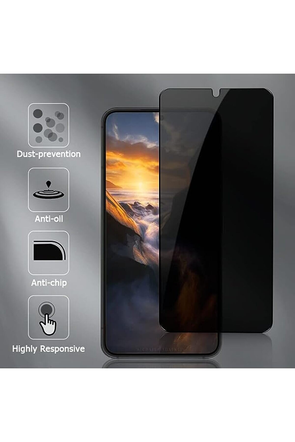 Goldtrack Es 13C Gi̇zli̇ Hayalet Ekran, Yandan Görünmeyen Full Ekran Cam, Tam Gi̇zli̇li̇k Tam Koruma. Gol