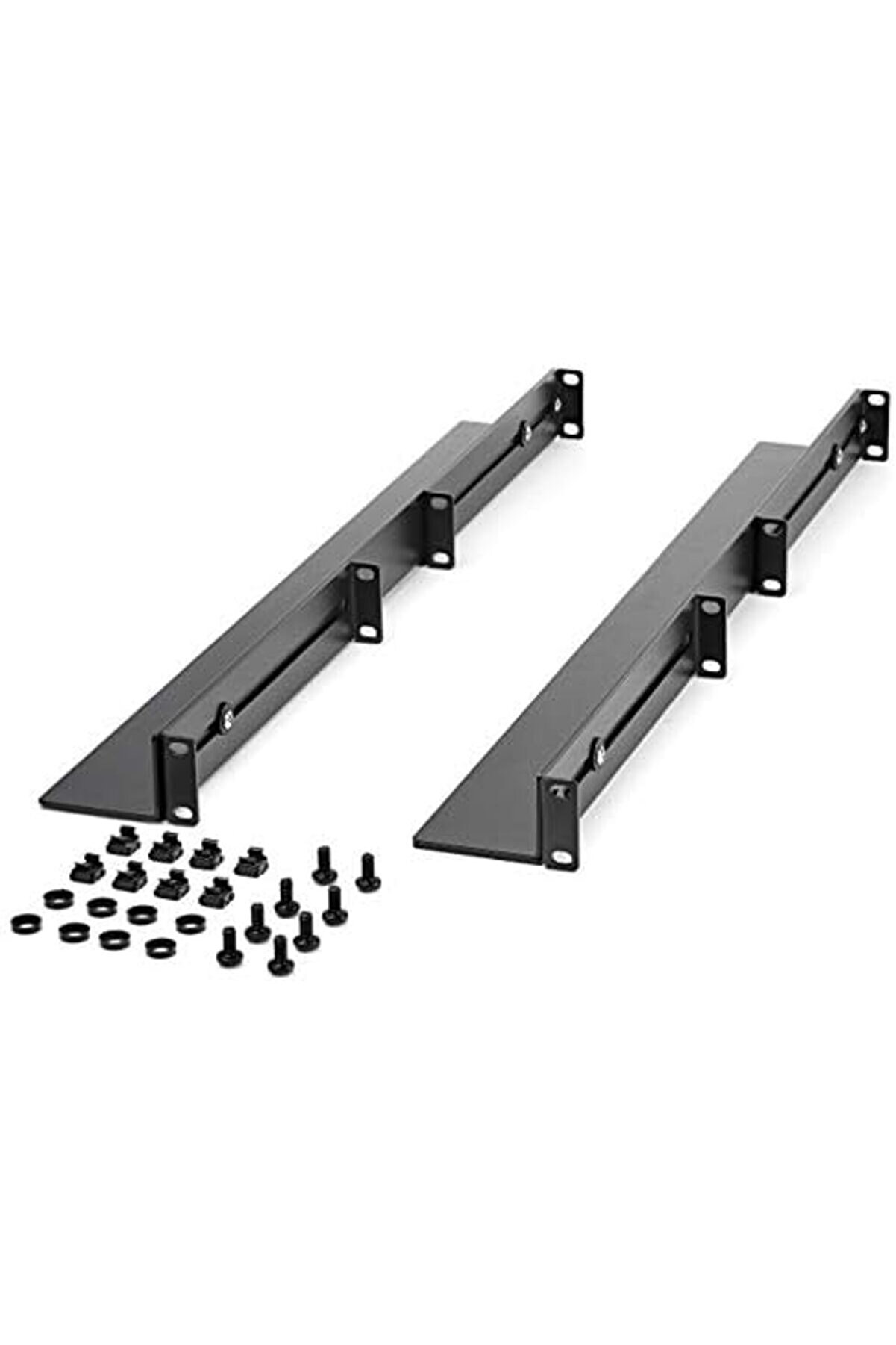 Snshop 1U 19" Sunucu Raf Rayları - 24-36" Ayarlanabi̇li̇r Deri̇nli̇k - Evrensel 4 Di̇rekli̇ Raf Montaj Ra
