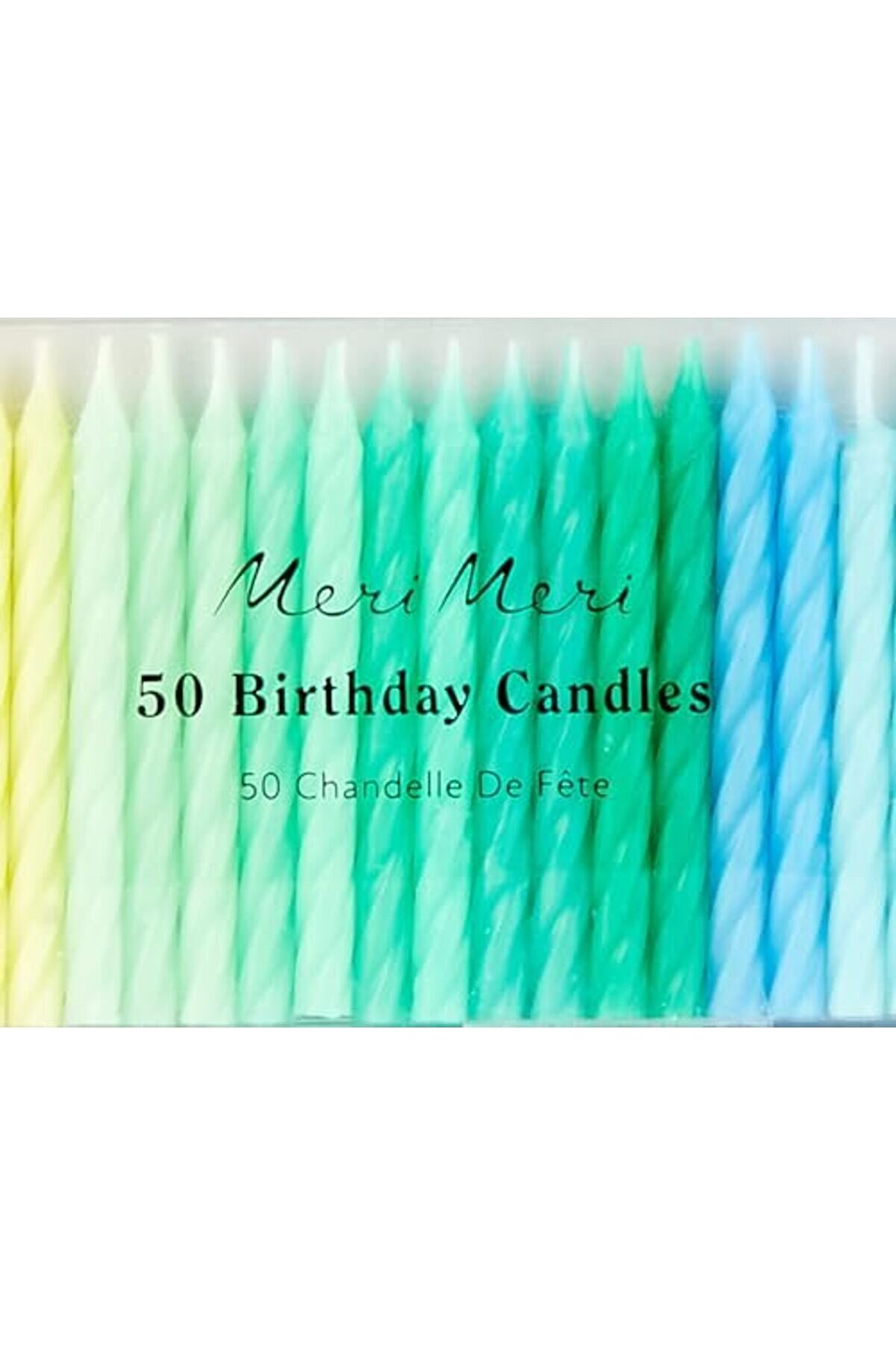 Gçavm Meri̇ - Rai̇nbow Twi̇sted Mi̇ni̇ Candles - Gökkuşağı Renk Kıvrımlı Mi̇ni̇ Mumlar - 50 Li̇ Shop