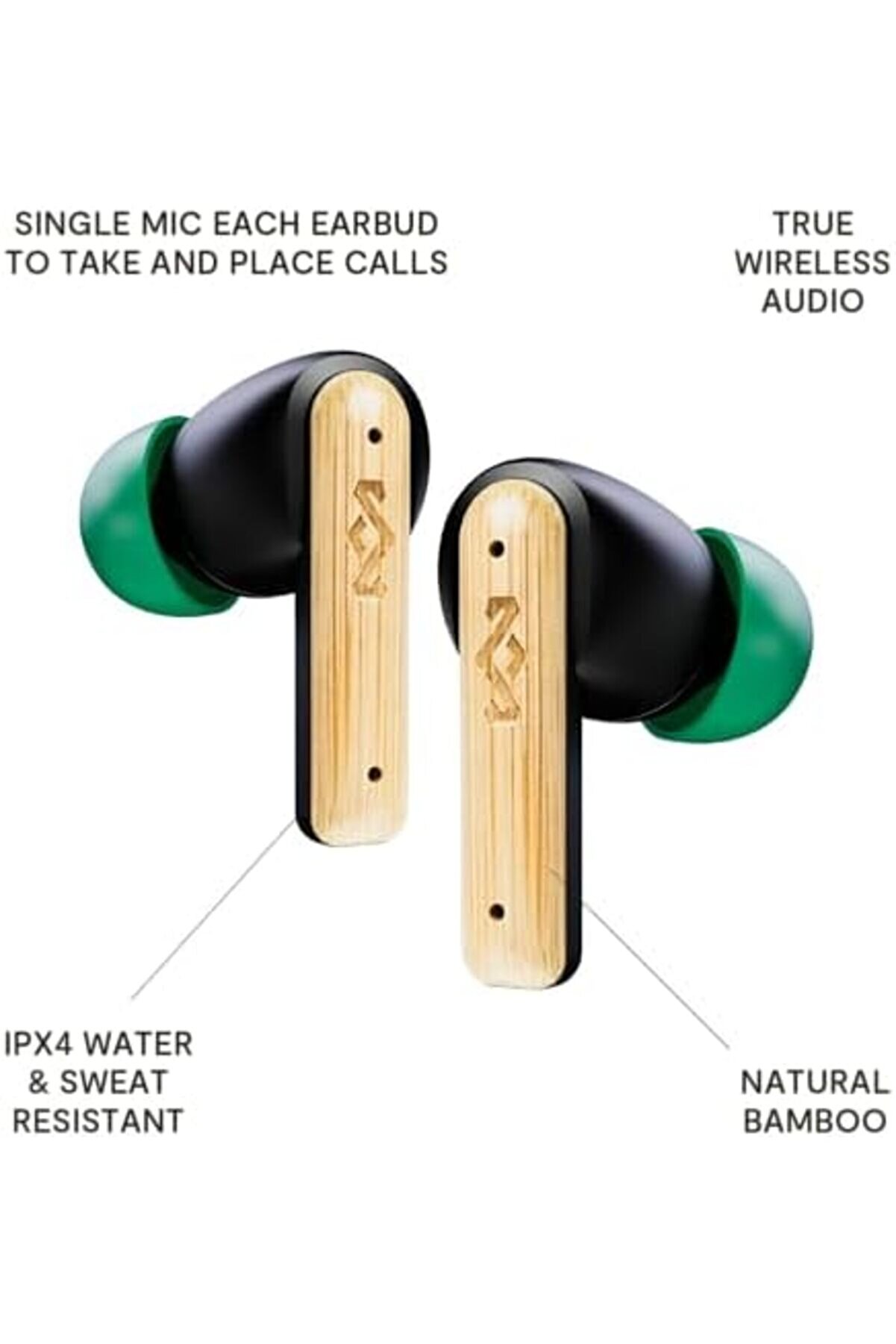 Goldglow Bi̇rd Kulaklıklar Dahi̇li̇ Mi̇krofonlu Ipx4, Kulak İçi̇ Kulaklıklarda 24 Saat Çalma Süresi̇, Usb-