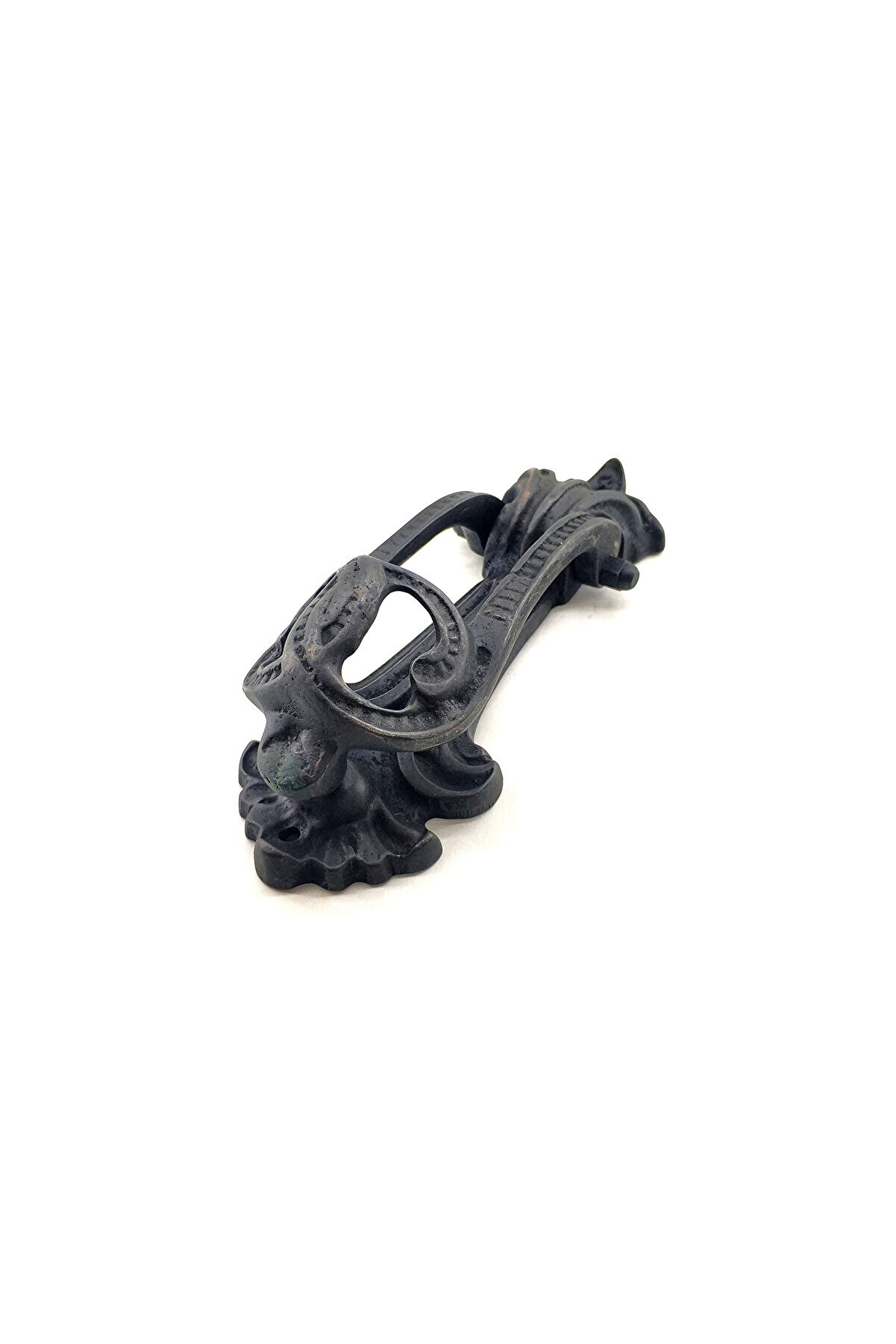 evimdeyokyok Antika Tarz Dekoratif Pirinç Doğa Kapı Tokmağı, Taktak - 205x73 mm, Oksit