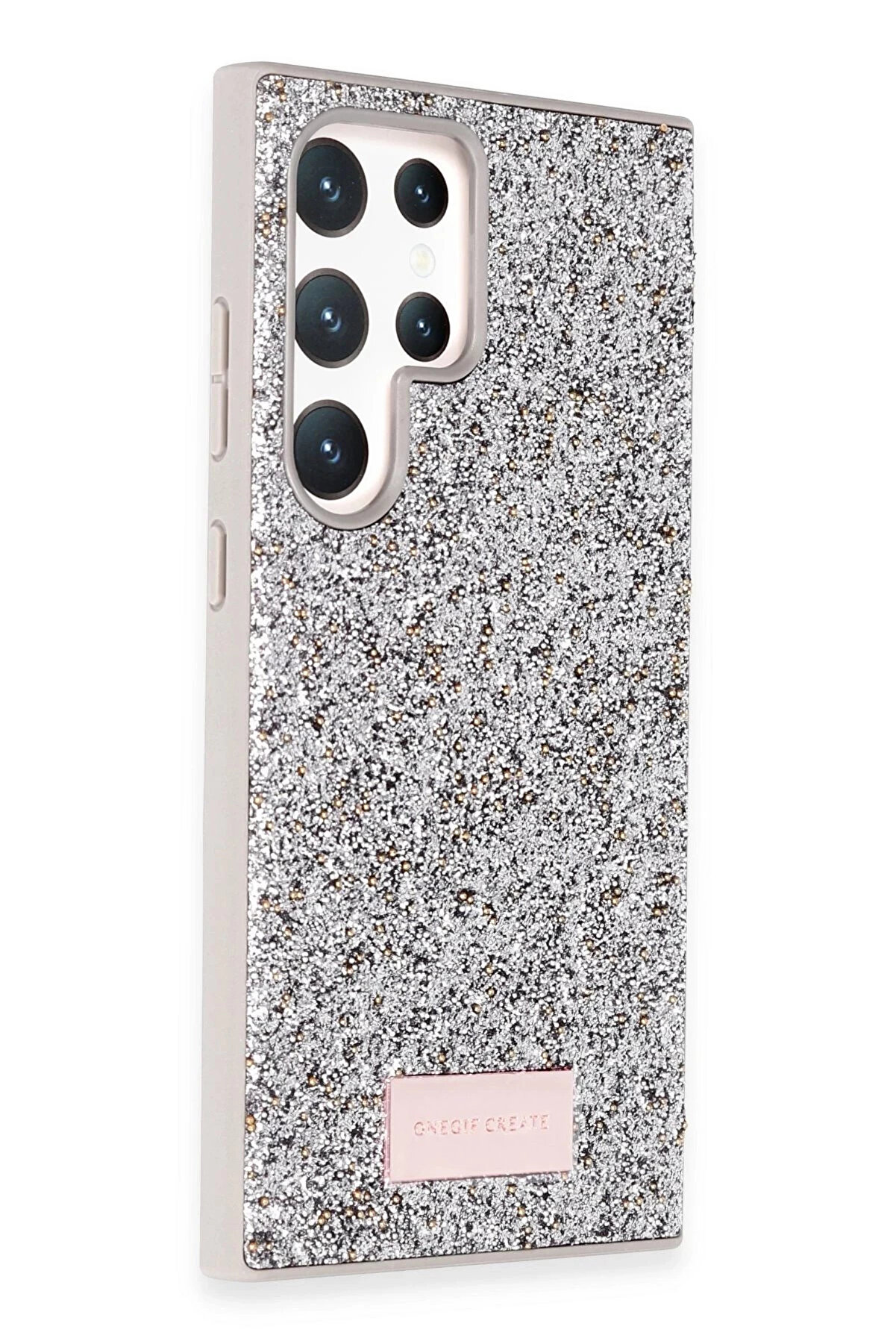 Samsung Galaxy S23 Ultra Bri̇ght Si̇mli̇ Kapak - Gümüş