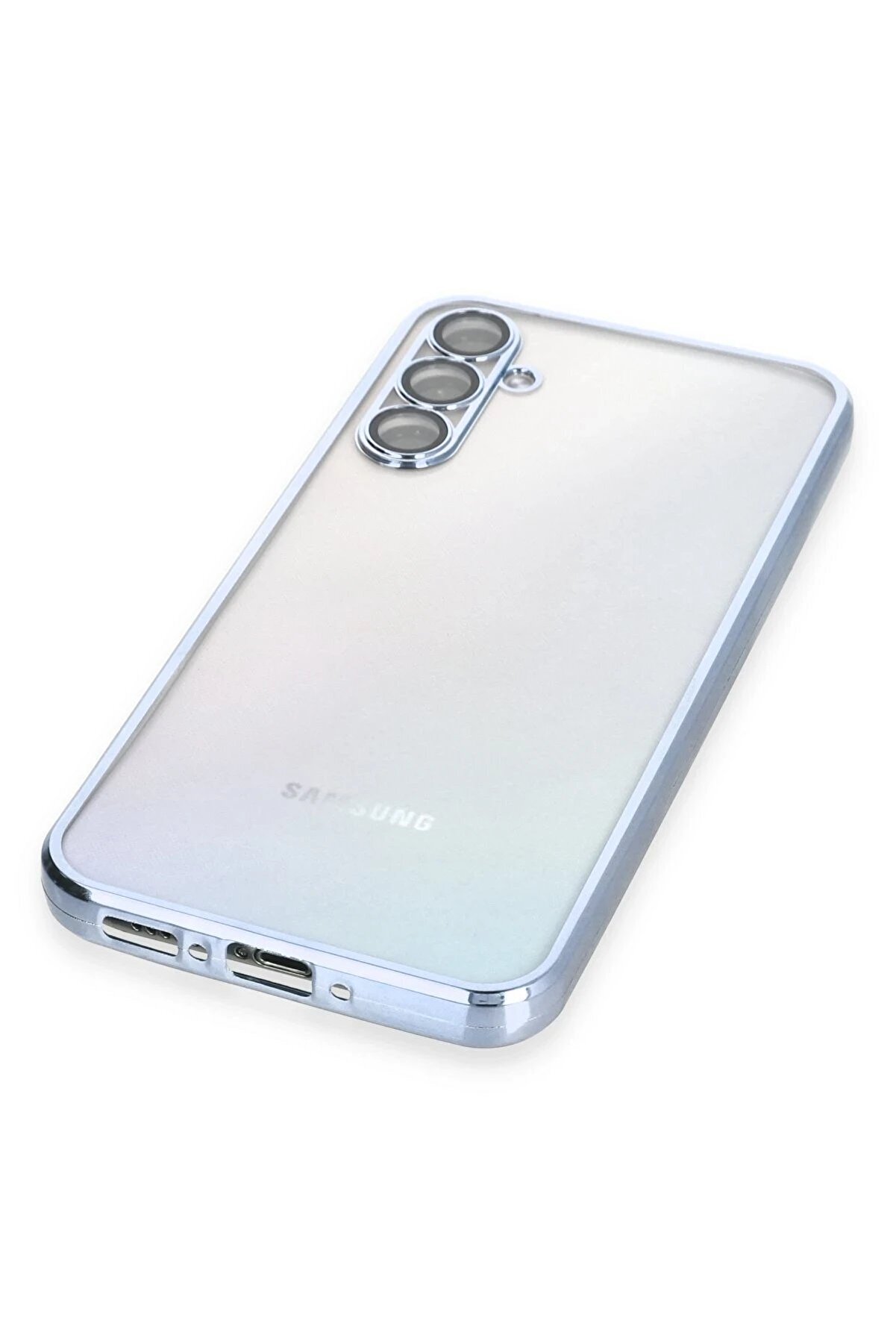 Samsung Galaxy A34 5G Kılıf Lensli̇ Si̇li̇kon - A&ccedil;ık Mavi̇ - Dropx6199-8160