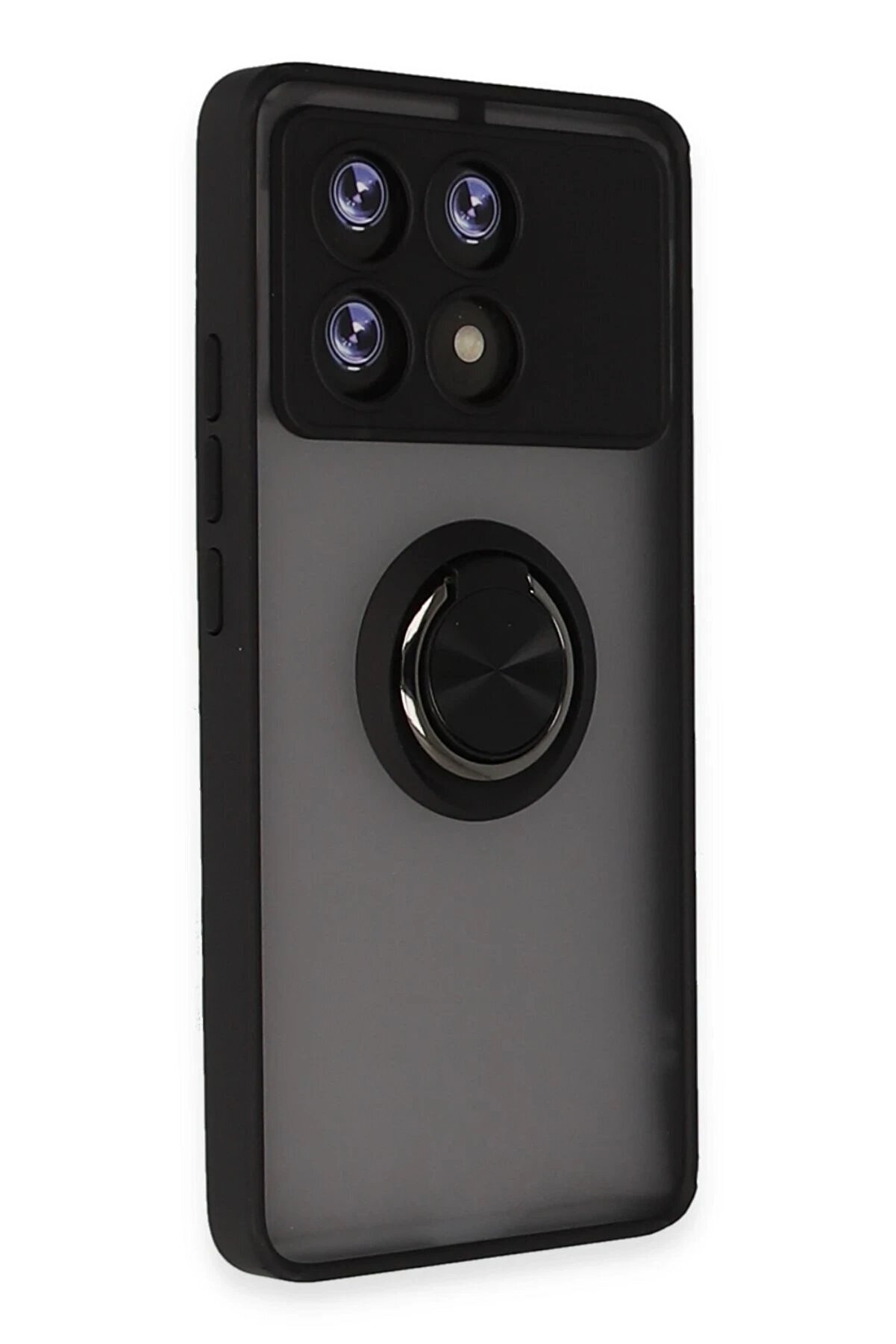 Xi̇aomi̇ Poco X6 Pro Kılıf Montreal Yüzüklü Si̇li̇kon Kapak - Si̇yah - Dropx3555-5622