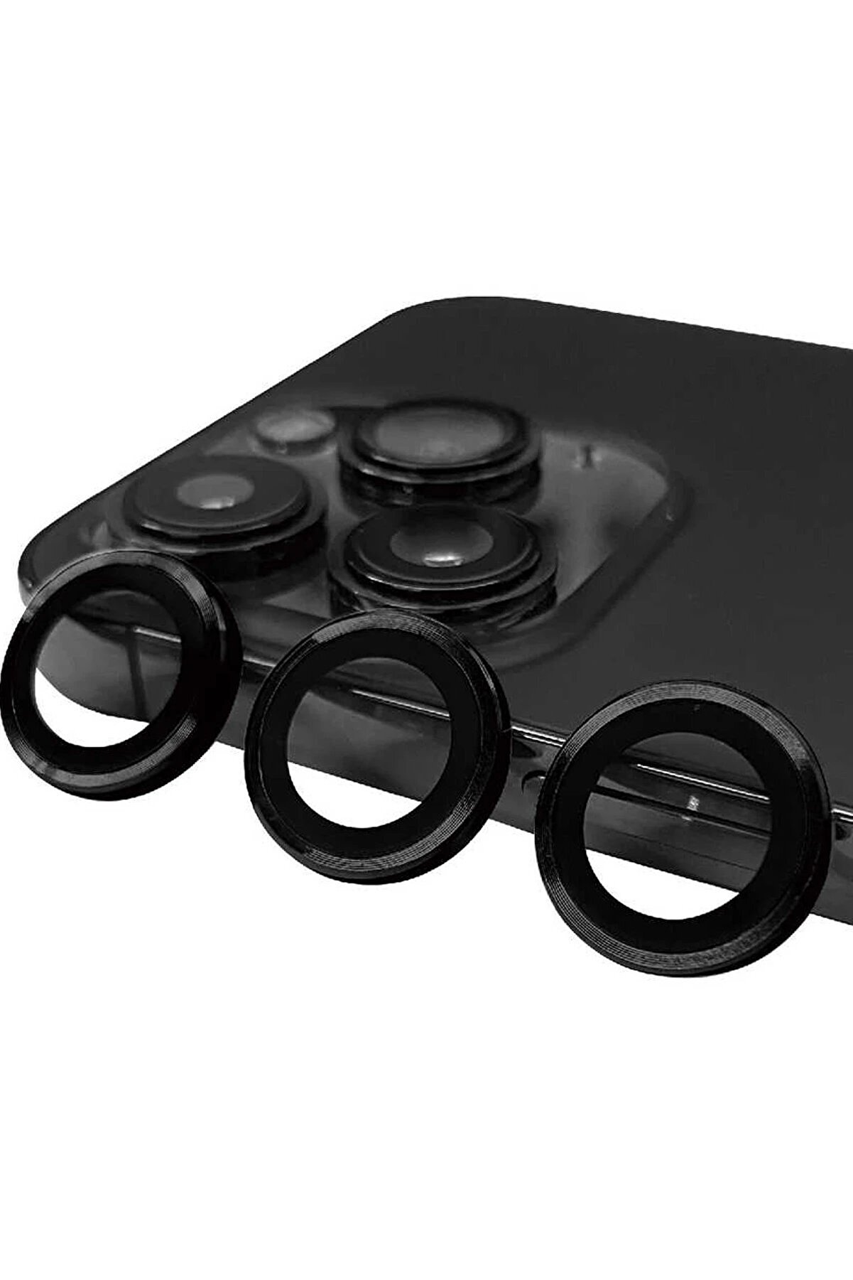 CepteToptan iPhone 14 Pro Max Raze Metal Kamera Lens - Siyah - DROPX7229-8677