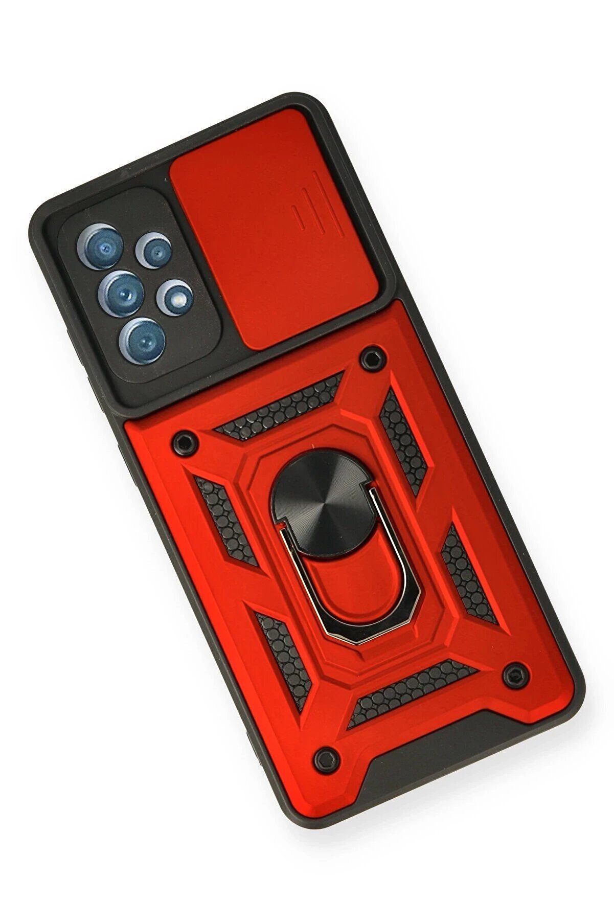 Samsung Galaxy A32 Kılıf Pars Lens Y&uuml;z&uuml;kl&uuml; Si̇li̇kon - Kırmızı - Dropx3447-8052