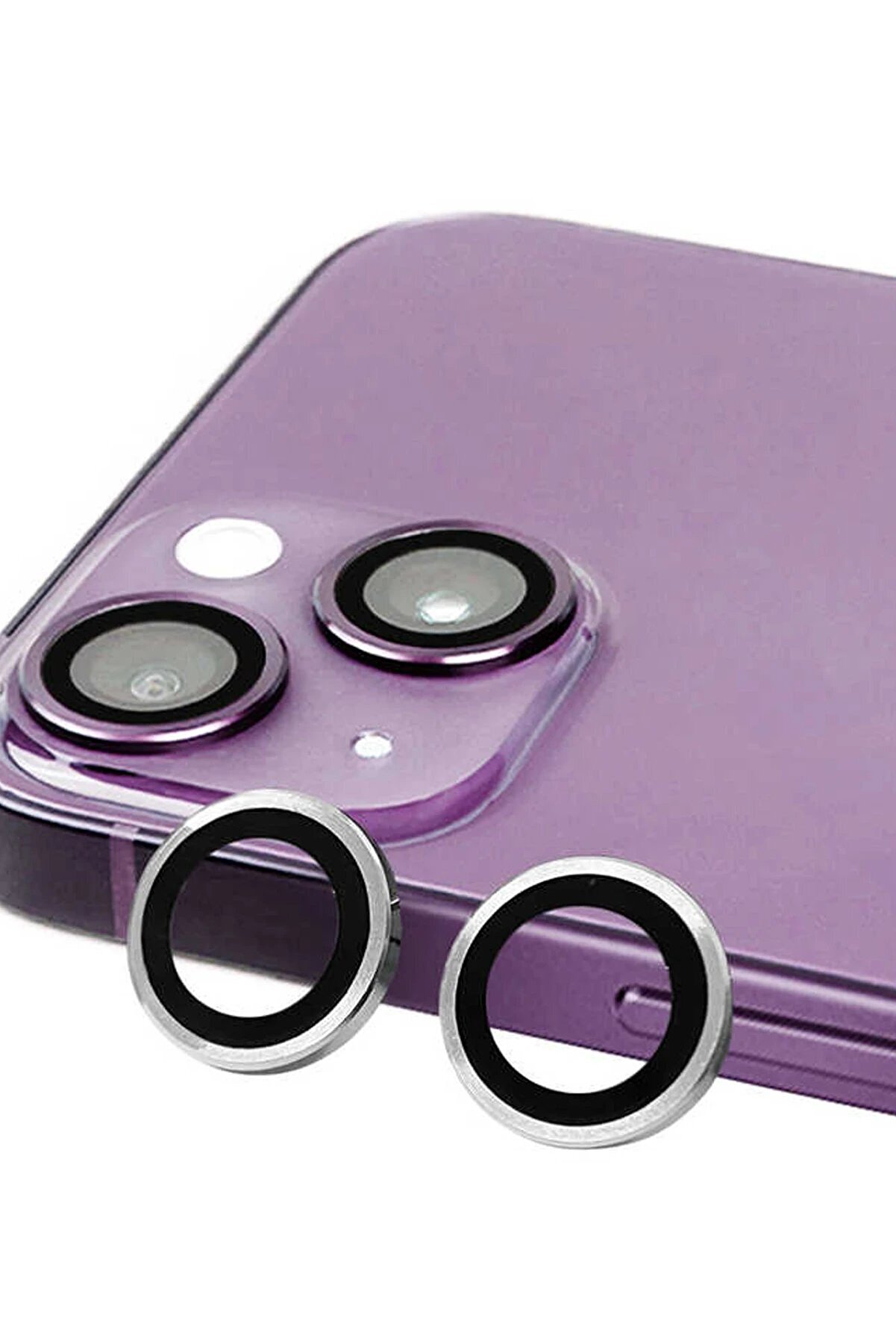 CepteToptan iPhone 13 Mini Raze Metal Kamera Lens - Gümüş - DROPX5648-8949