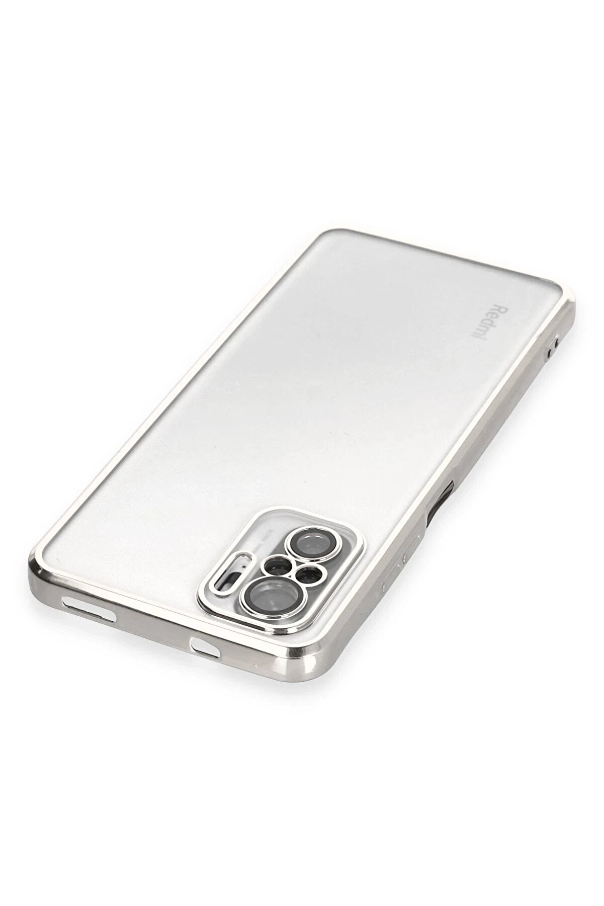 Xi̇aomi̇ Redmi̇ Note 10 Kılıf Lensli̇ Si̇li̇kon - G&uuml;m&uuml;ş - Dropx6913-1459