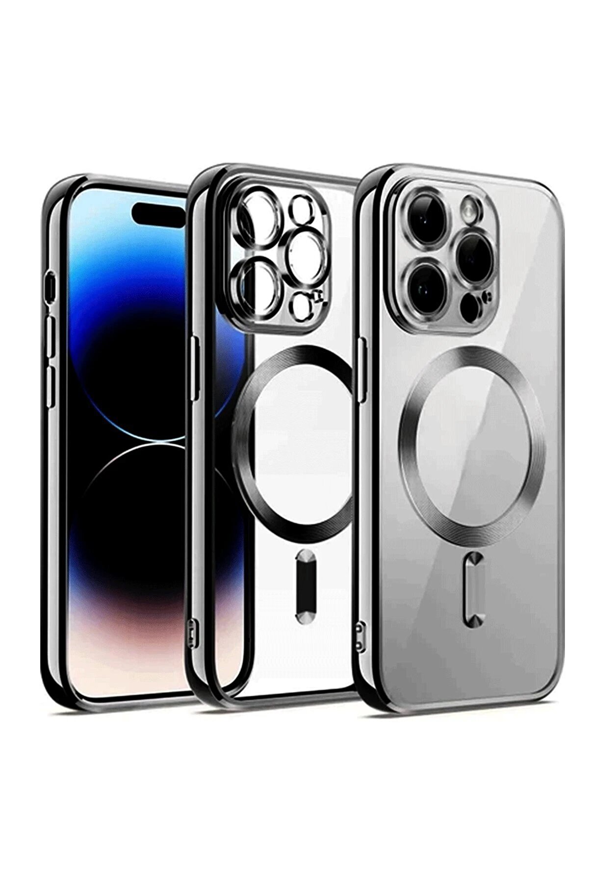 CepteToptan iPhone 12 Pro Kılıf Kross Magneticsafe Kapak - G&uuml;m&uuml;ş - DROPX3433-5229