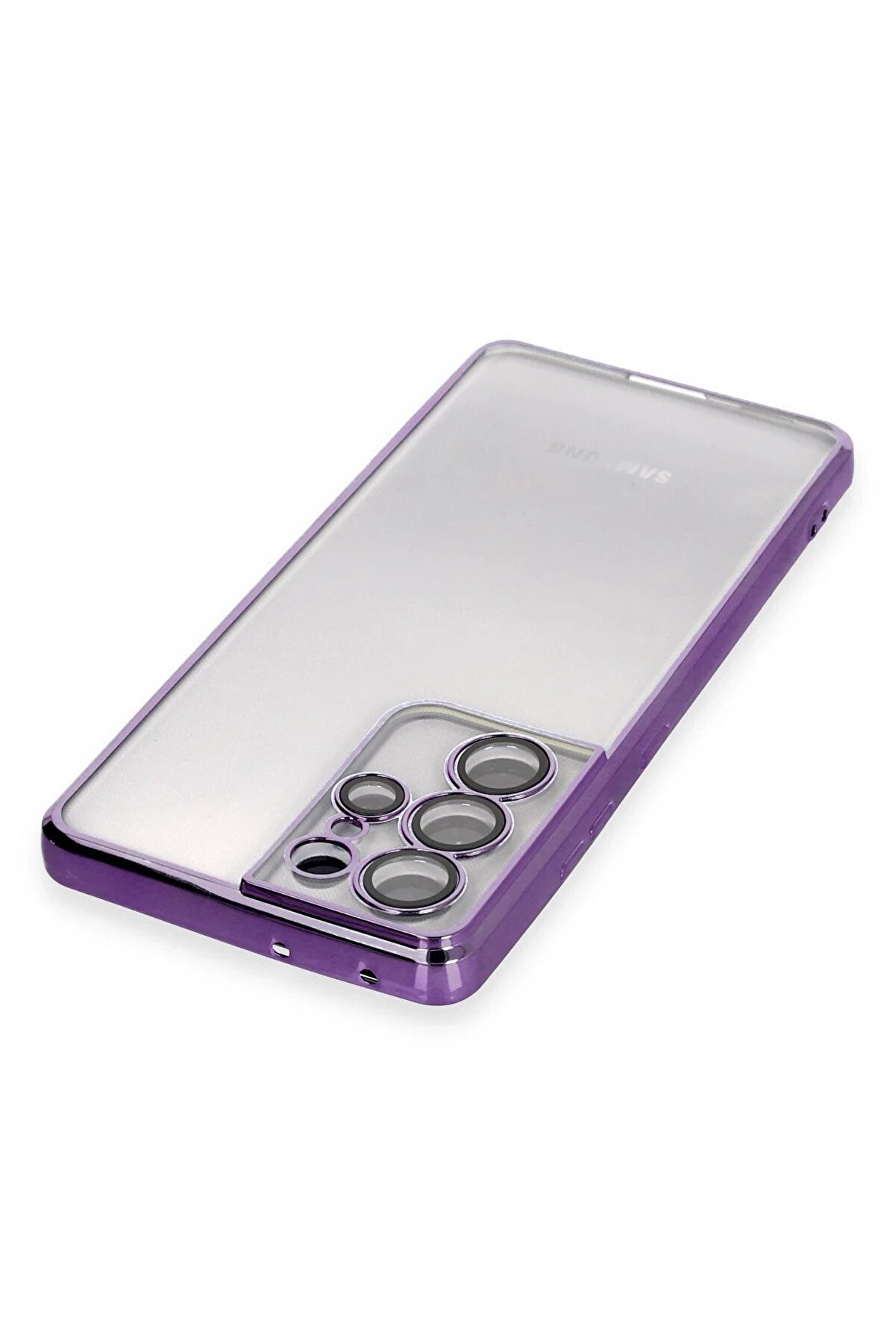 Samsung Galaxy S21 Ultra Kılıf Lensli̇ Si̇li̇kon - Mor - Dropx2931-5805