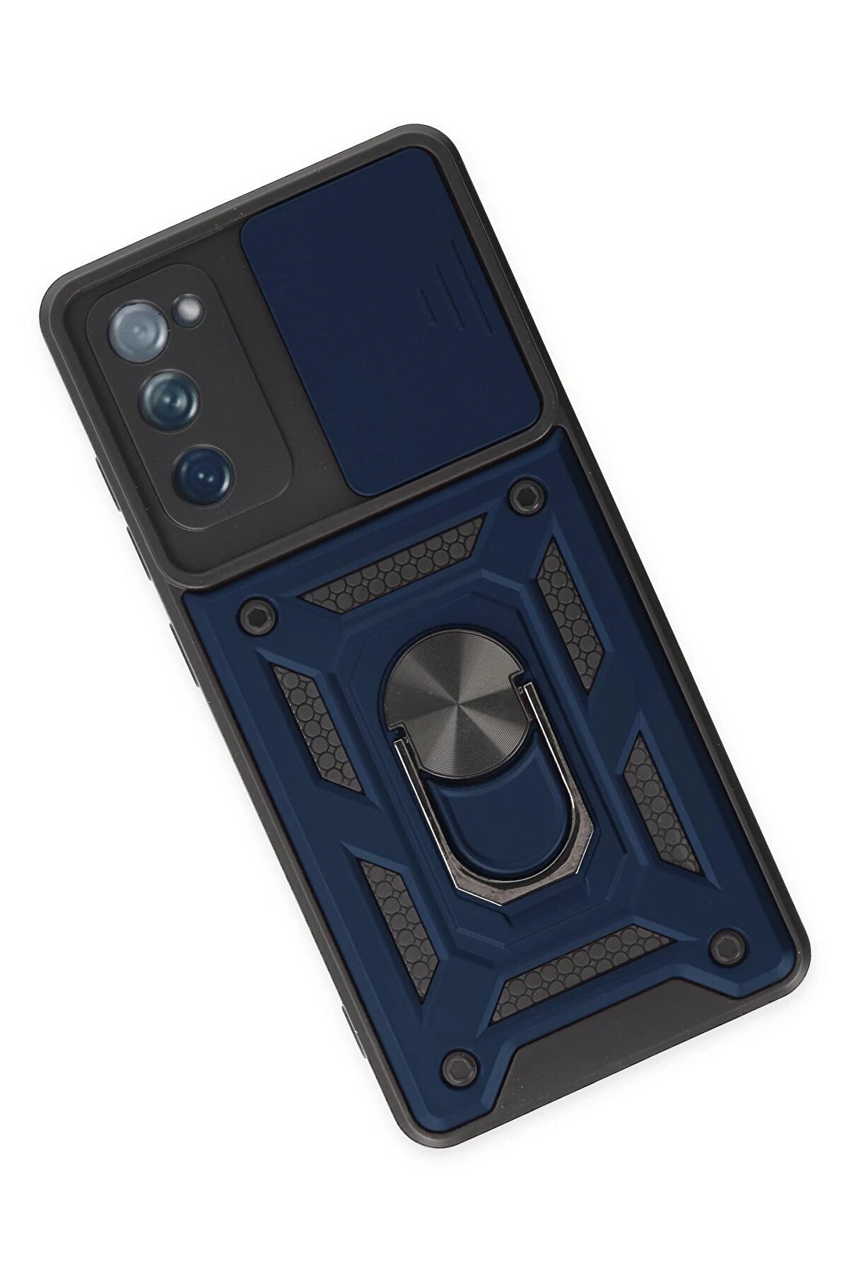 Samsung Galaxy S20 Fe Kılıf Pars Lens Yüzüklü Si̇li̇kon - Laci̇vert - Dropx2866-1777