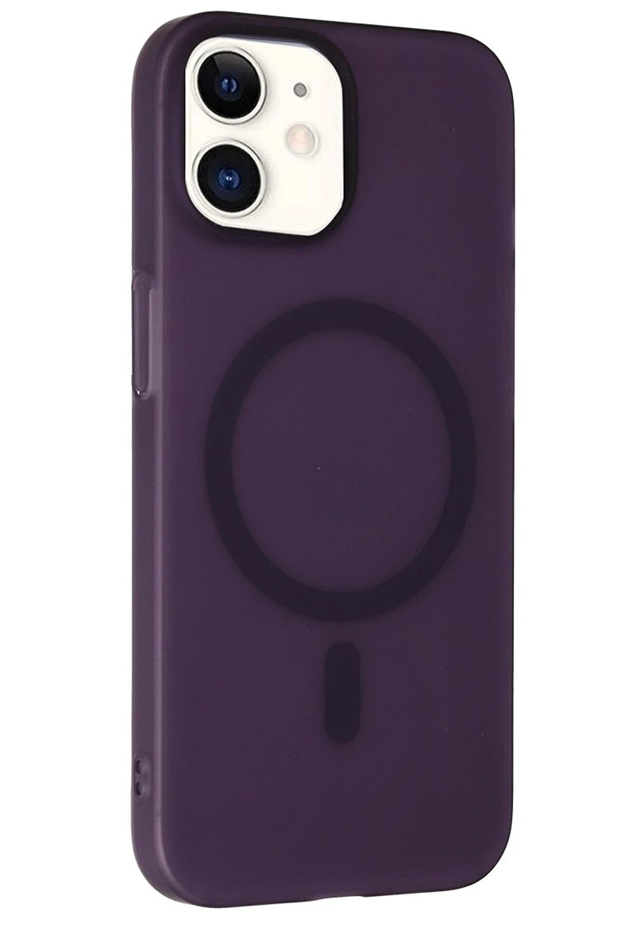 CepteToptan iPhone 11 Tuna PC Slim Magsafe Kapak - Derin Mor - CRM1823-9596