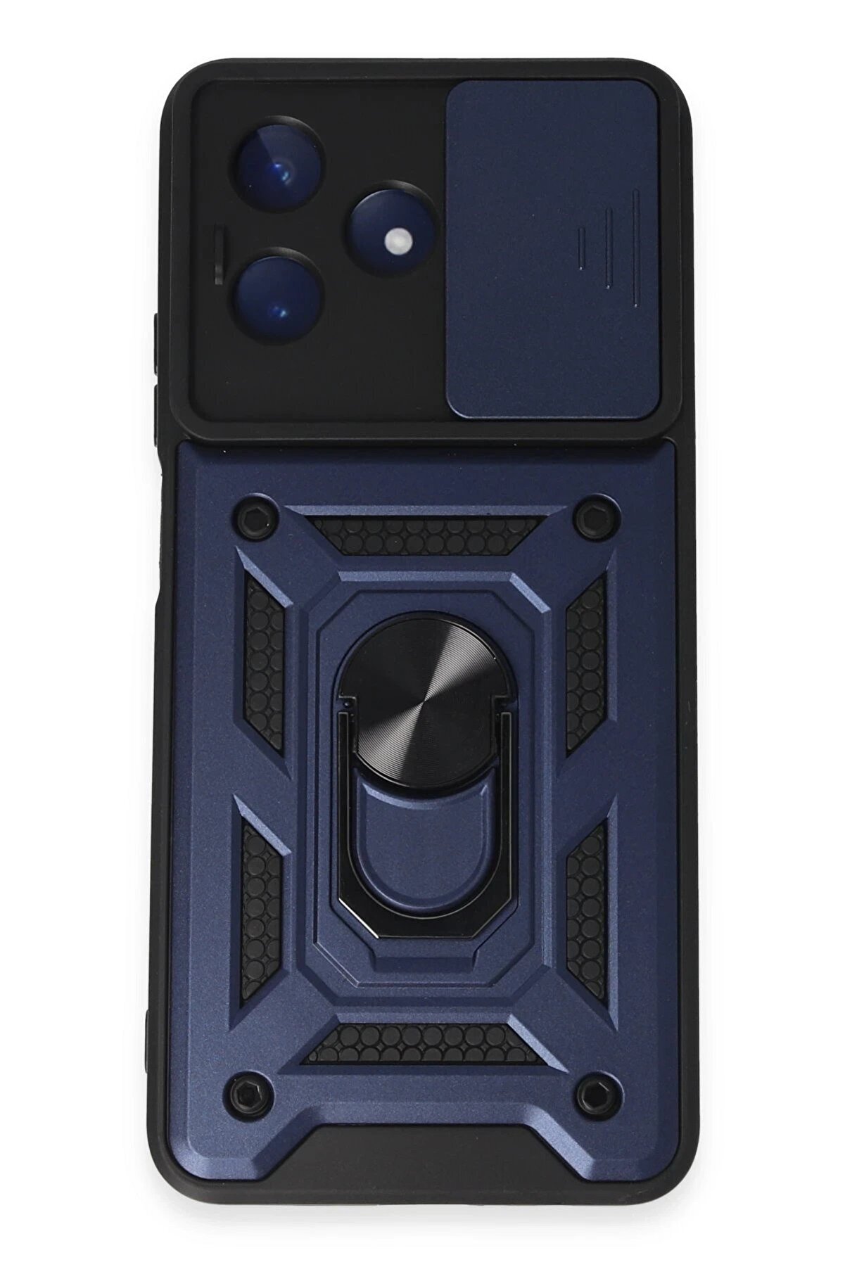 CepteToptan Realme C53 Kılıf Pars Lens Yüzüklü Silikon - Lacivert - DROPX2661-4959