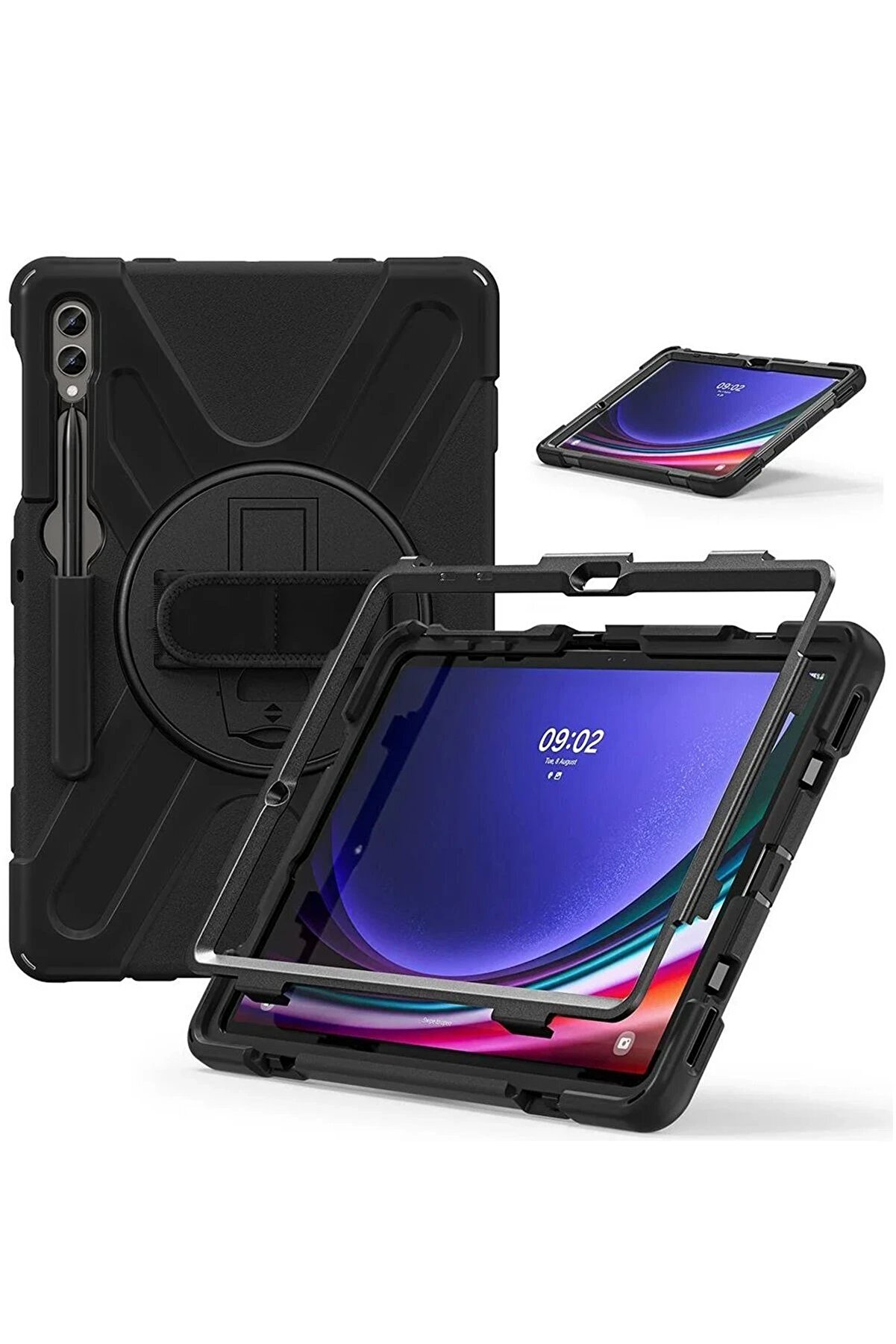 Samsung Galaxy X610 Tab S9 Fe Plus 12.4 Kılıf Amazi̇ng Tablet Kapak - Si̇yah - Dropx7483-9251
