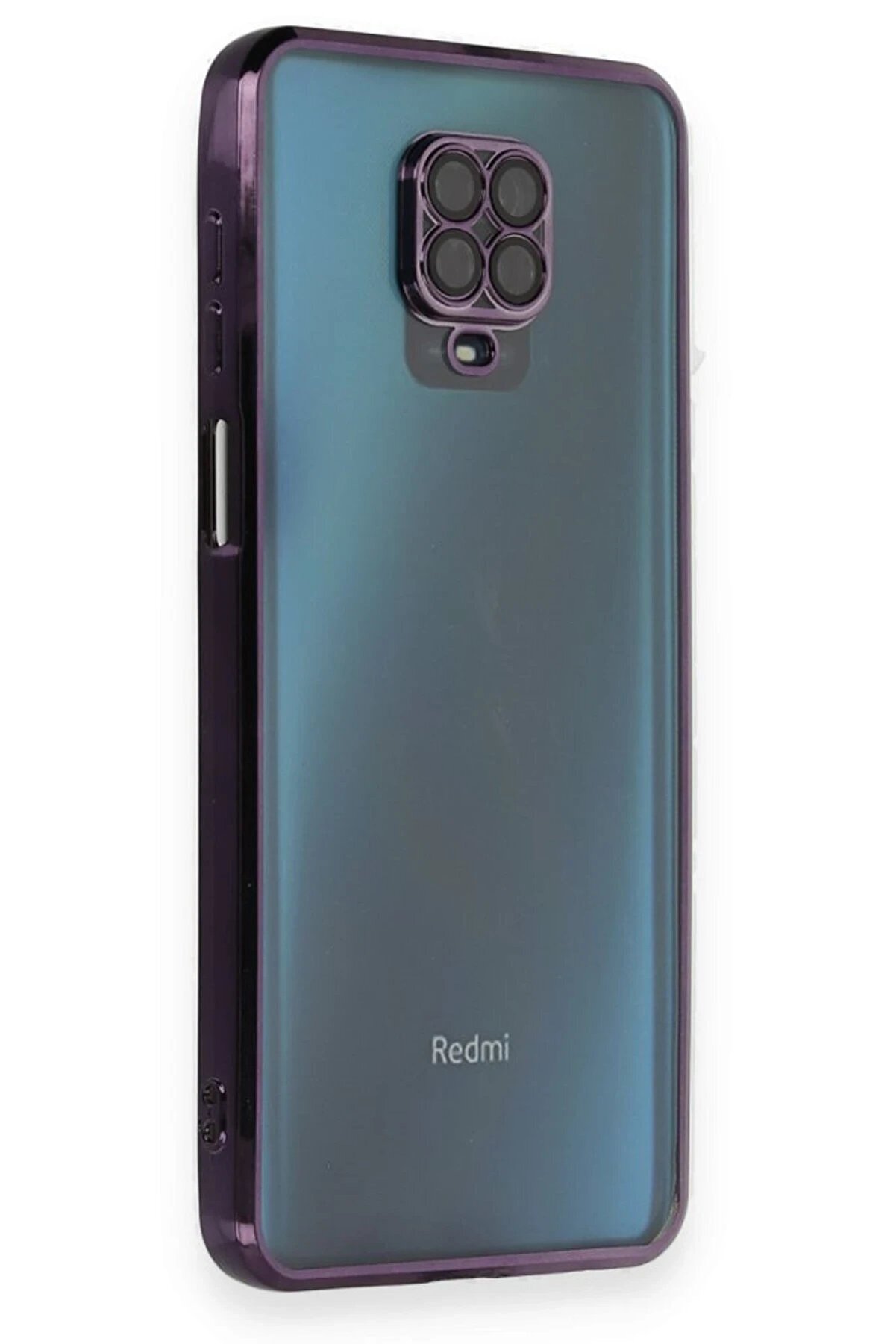 CepteToptan Xiaomi Redmi Note 9 Pro Kılıf Lensli Silikon - Mor - DROPX1253-8015