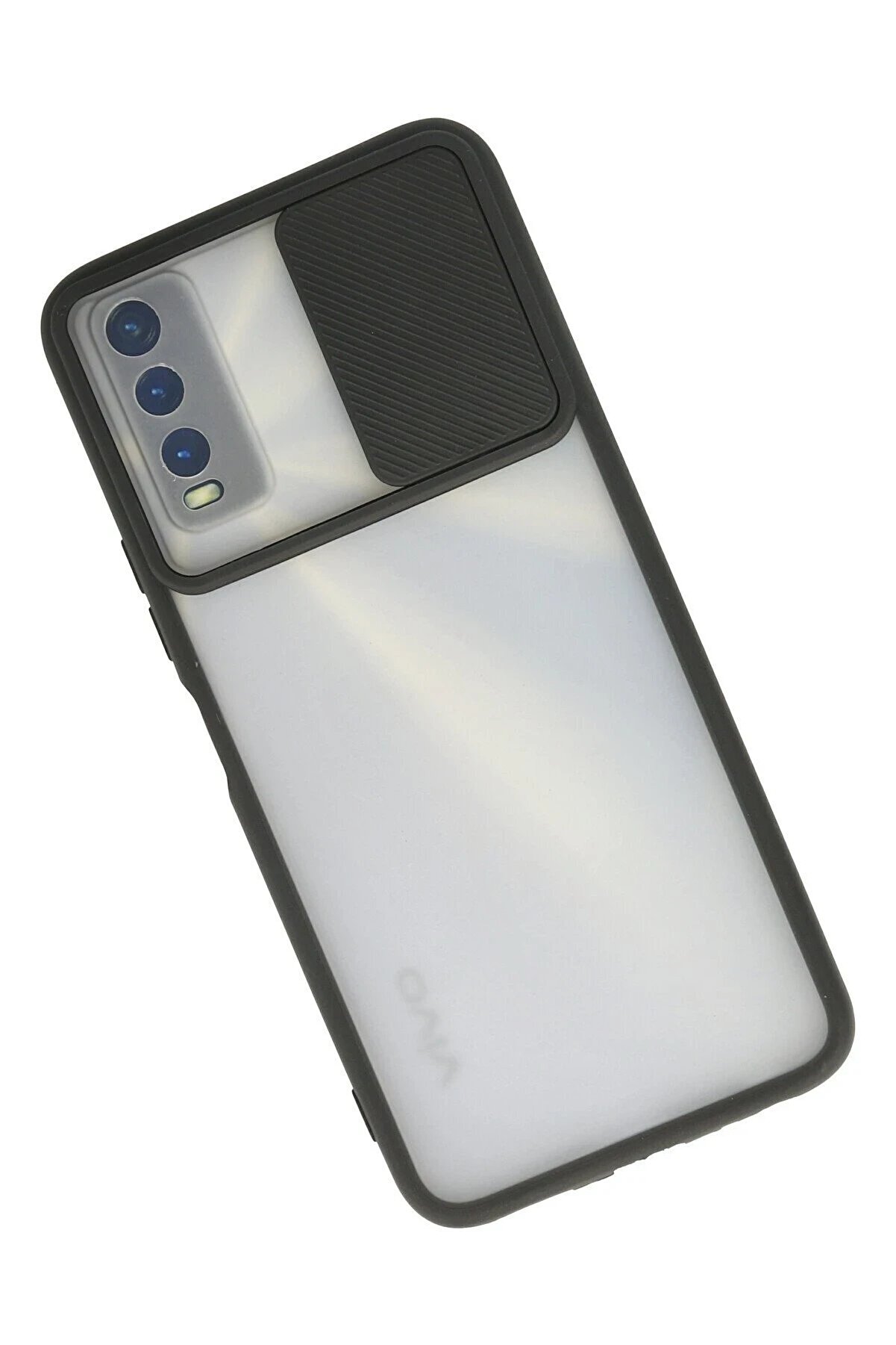 Vi̇vo Y11S Kılıf Palm Buzlu Kamera Sürgülü Si̇li̇kon - Si̇yah - Dropx4485-5684