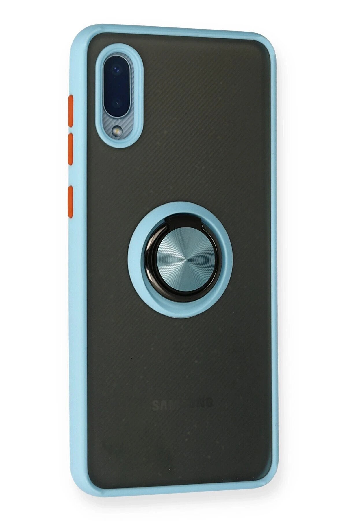 Samsung Galaxy A02 Kılıf Montreal Yüzüklü Si̇li̇kon Kapak - Buz Mavi̇ - Dropx4970-7650