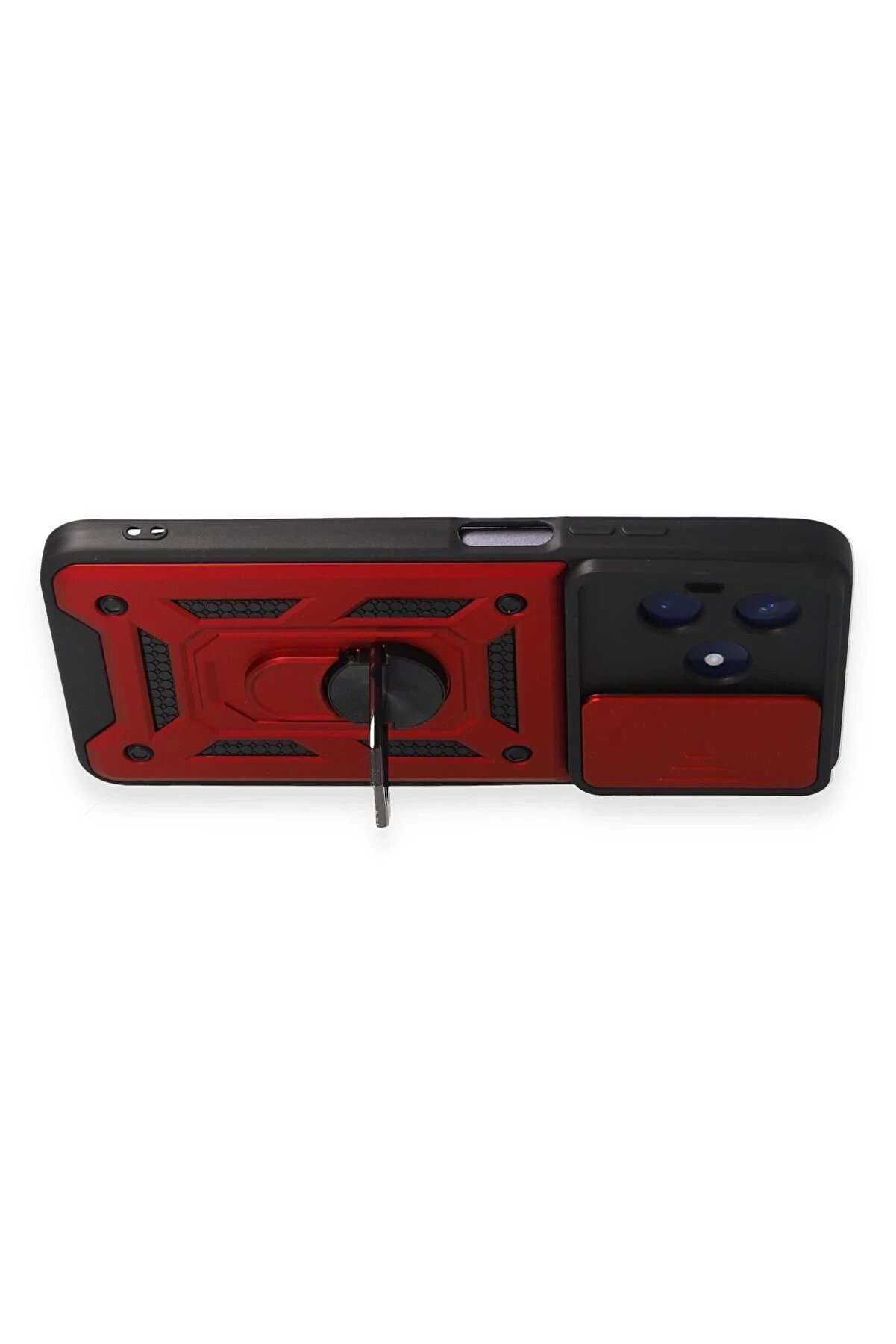 Realme C53 Kılıf Pars Lens Yüzüklü Si̇li̇kon - Kırmızı - Dropx8008-6737