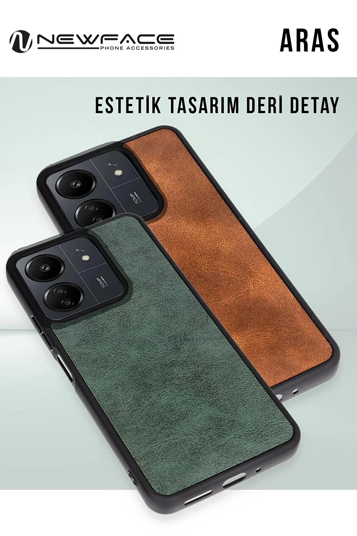 İphone 11 Kılıf Aras Deri̇ Kapak - Kırmızı