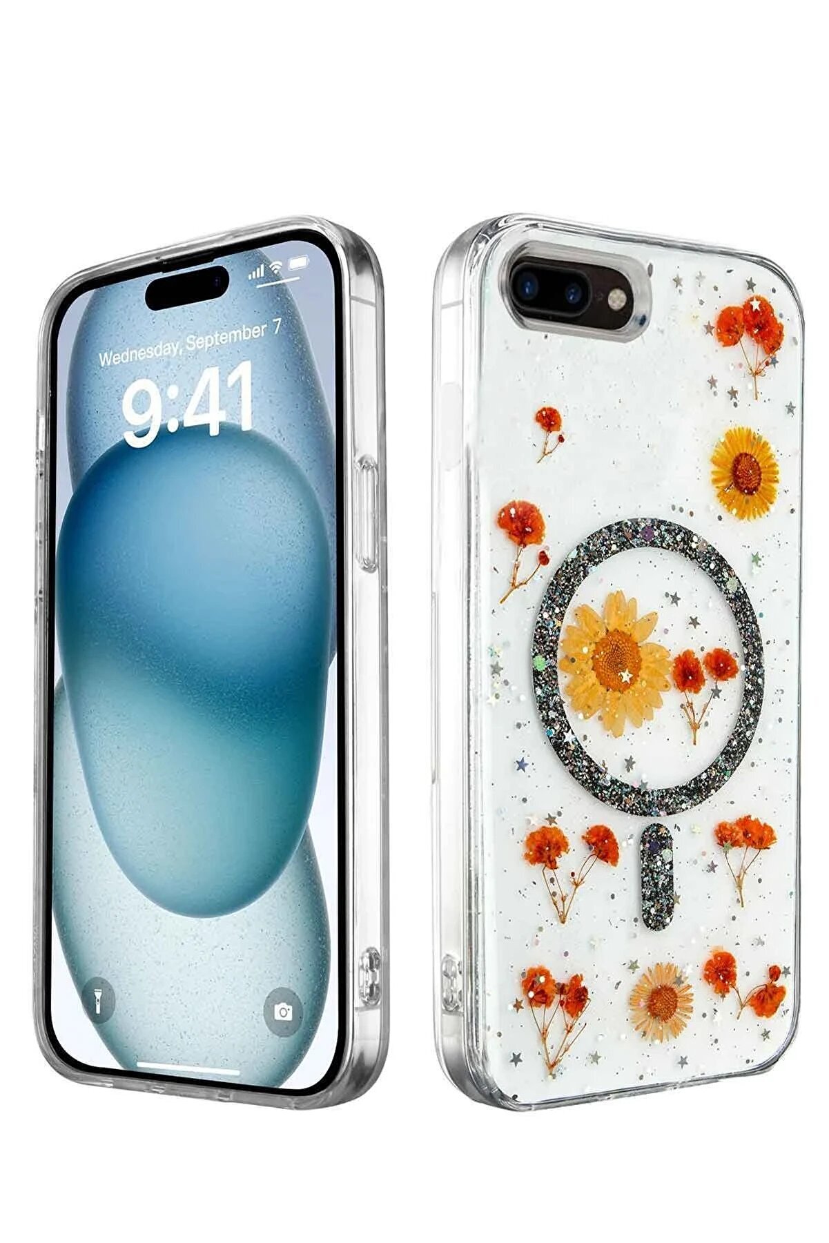 nerede bulurum iPhone 7 Kılıf Daisy Simli Magsafe Kapak - Siyah