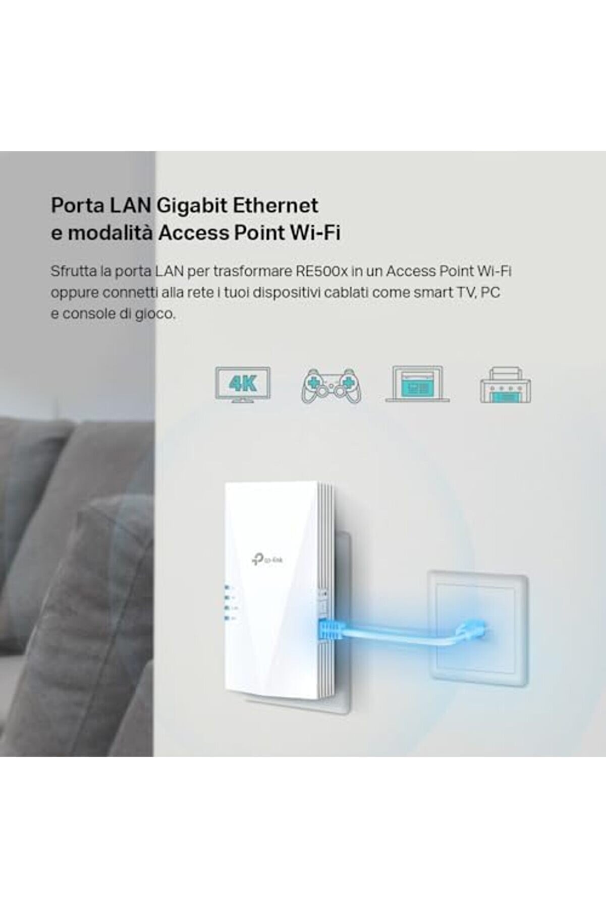 Trendyglow Re500X, Ax1500 Mbps Onemesh Wi̇-Fi̇ 6 Menzi̇l Geni̇şleti̇ci̇, Geni̇ş /Wi̇-Fi̇ Geni̇şleti̇ci̇, 1 Gi̇gab
