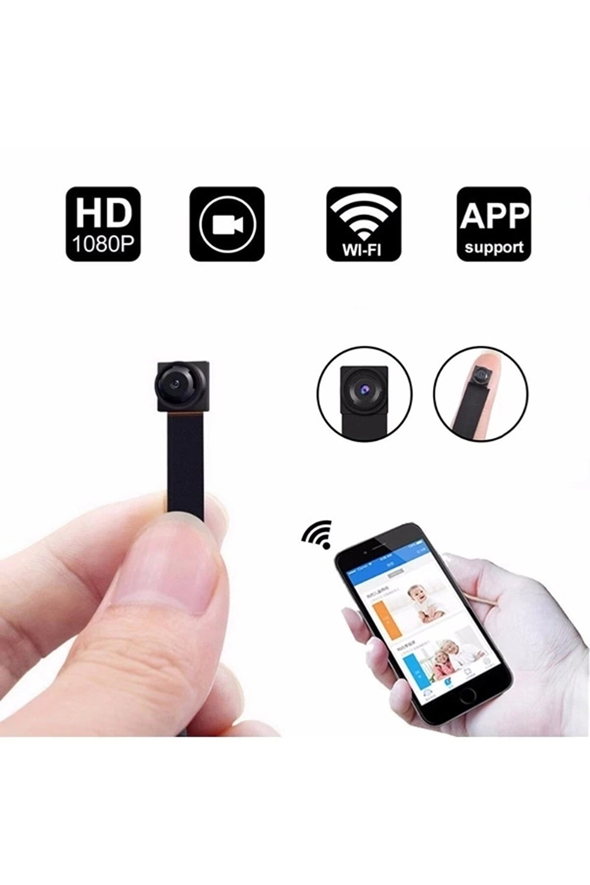 Bfs 1080P Ip Modül Full Hd Wi̇fi̇ Kamera Güvenli̇k Bakıcı Kamerası