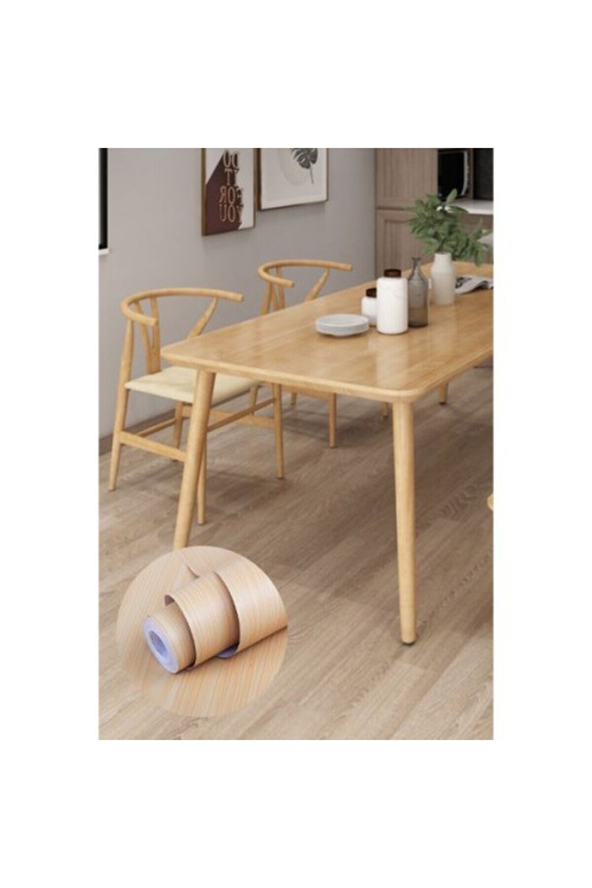 evimdeyokyok Ahşap Görünümlü Kendinden Yapışkanlı Kaplama Folyosu 5 Metre