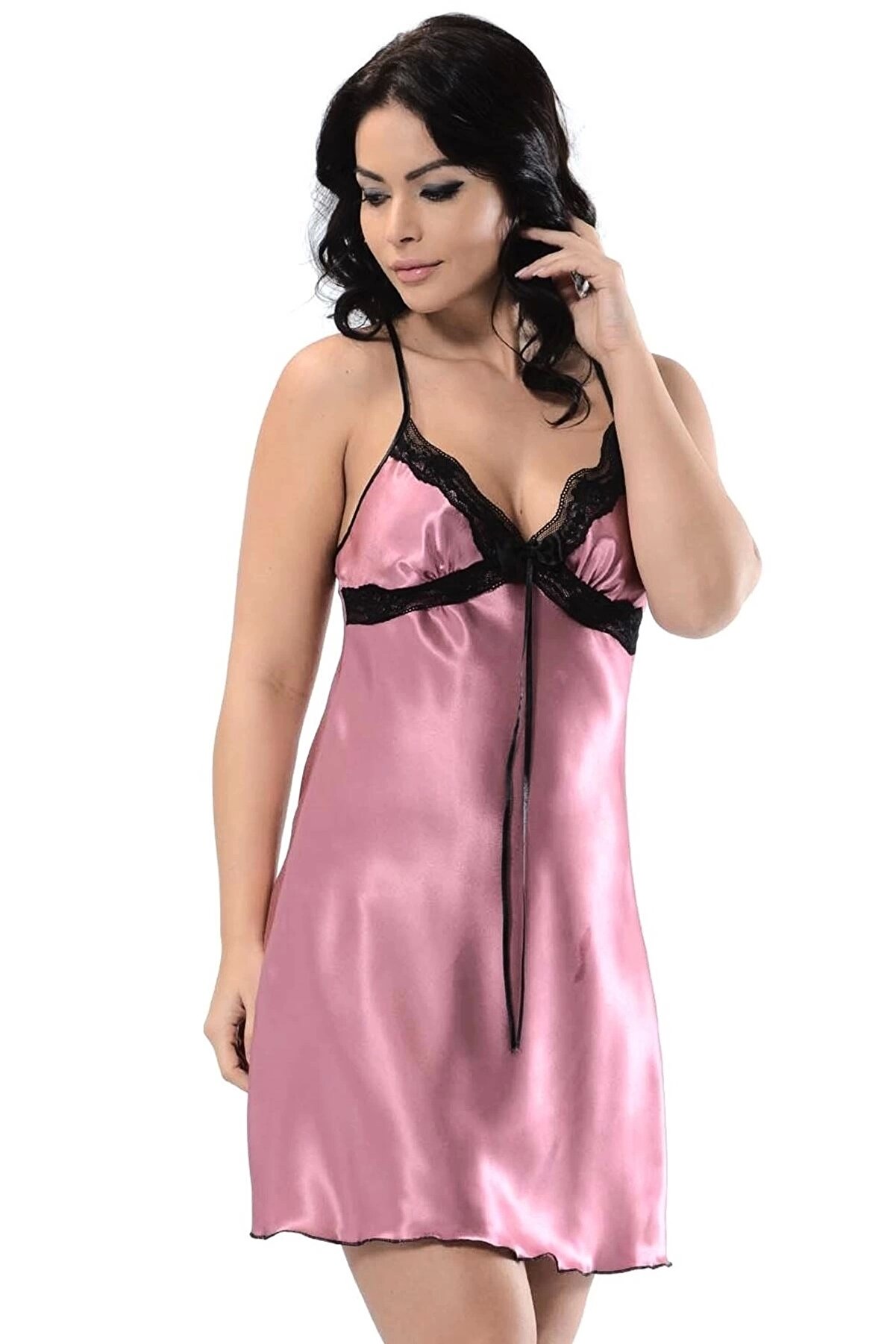 Gül Kurusu Saten Geceli̇k - M-367
