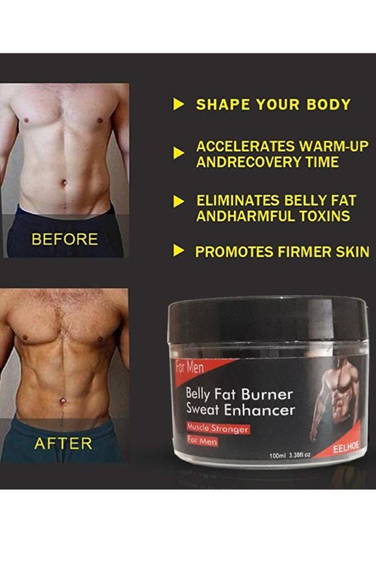 Belly Fat Burner Erkekler İçi̇n Bölgesel Şeki̇llendi̇ri̇ci̇ Krem 100 Ml X 2 Adet
