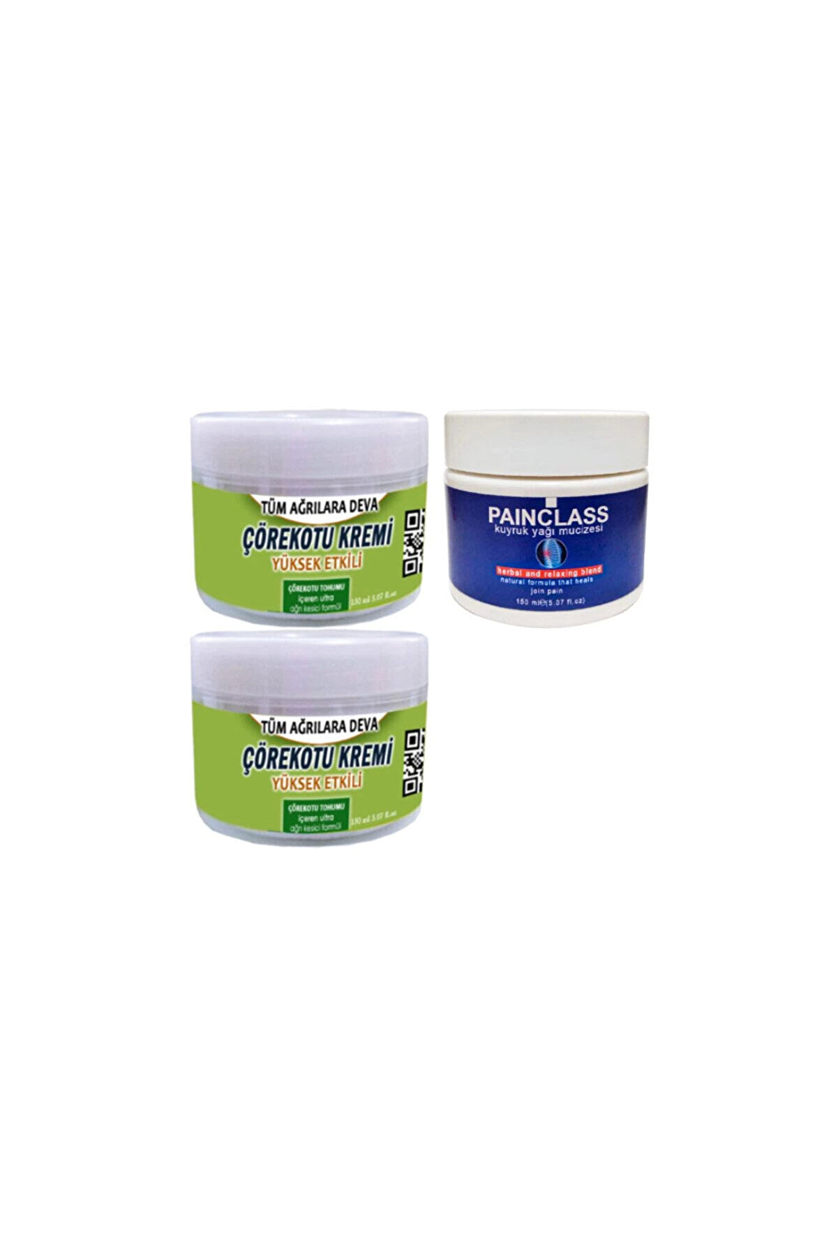 Adoil Çörek Otu Rahatlatıcı Krem 2x150 ml+Painclass 150 ml Kuyruk Yağı Kremi